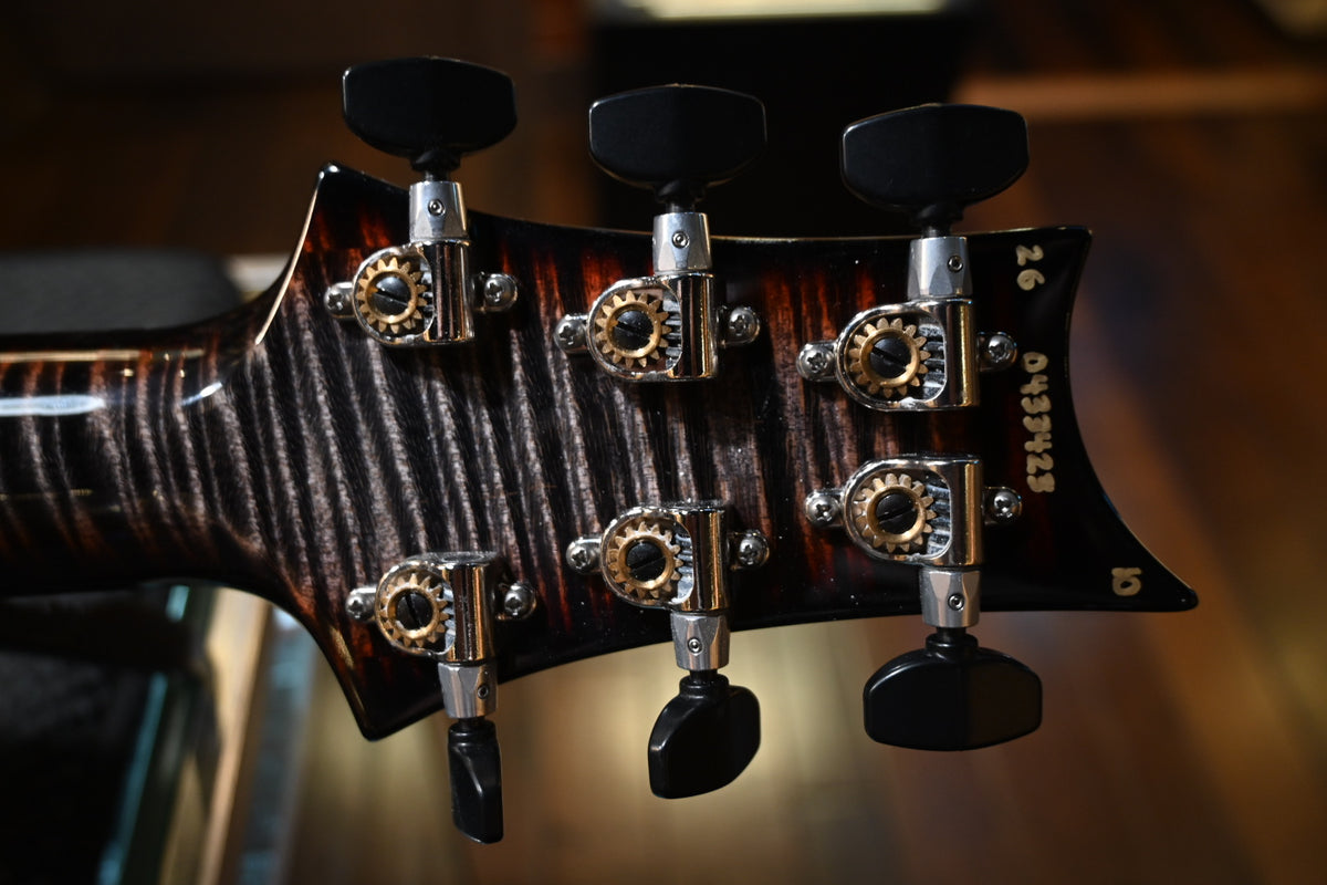 PRS Wood Library Custom 24 Stoptail Limited Edition 10-Top - Charcoal Tri-Color Sunburst Guitar #3423