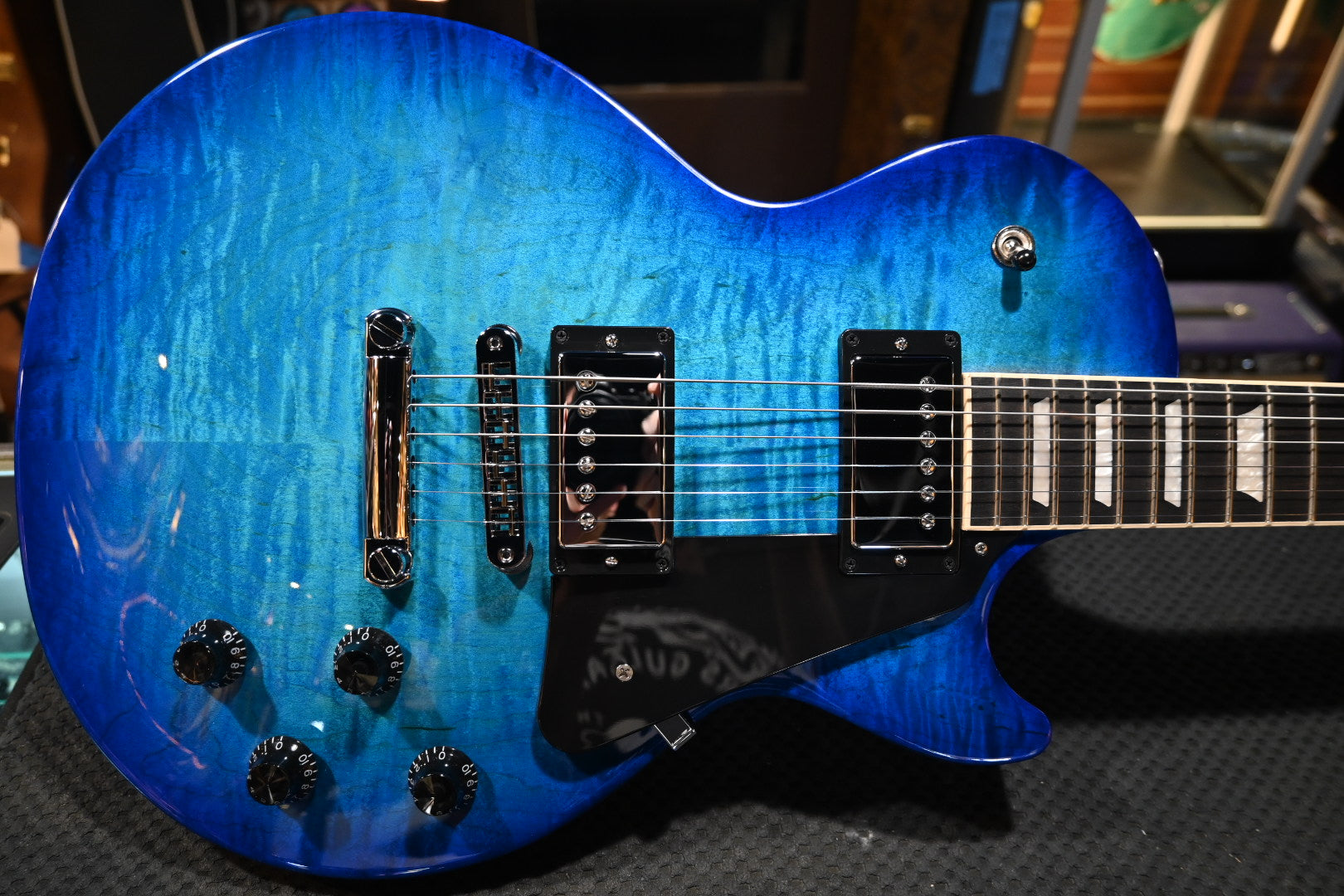 ギター GibsonLesPaulClassiPremiumPlus TransBlue Gibson Les Paul Studio Session - Cobalt Burst Guitar #0259