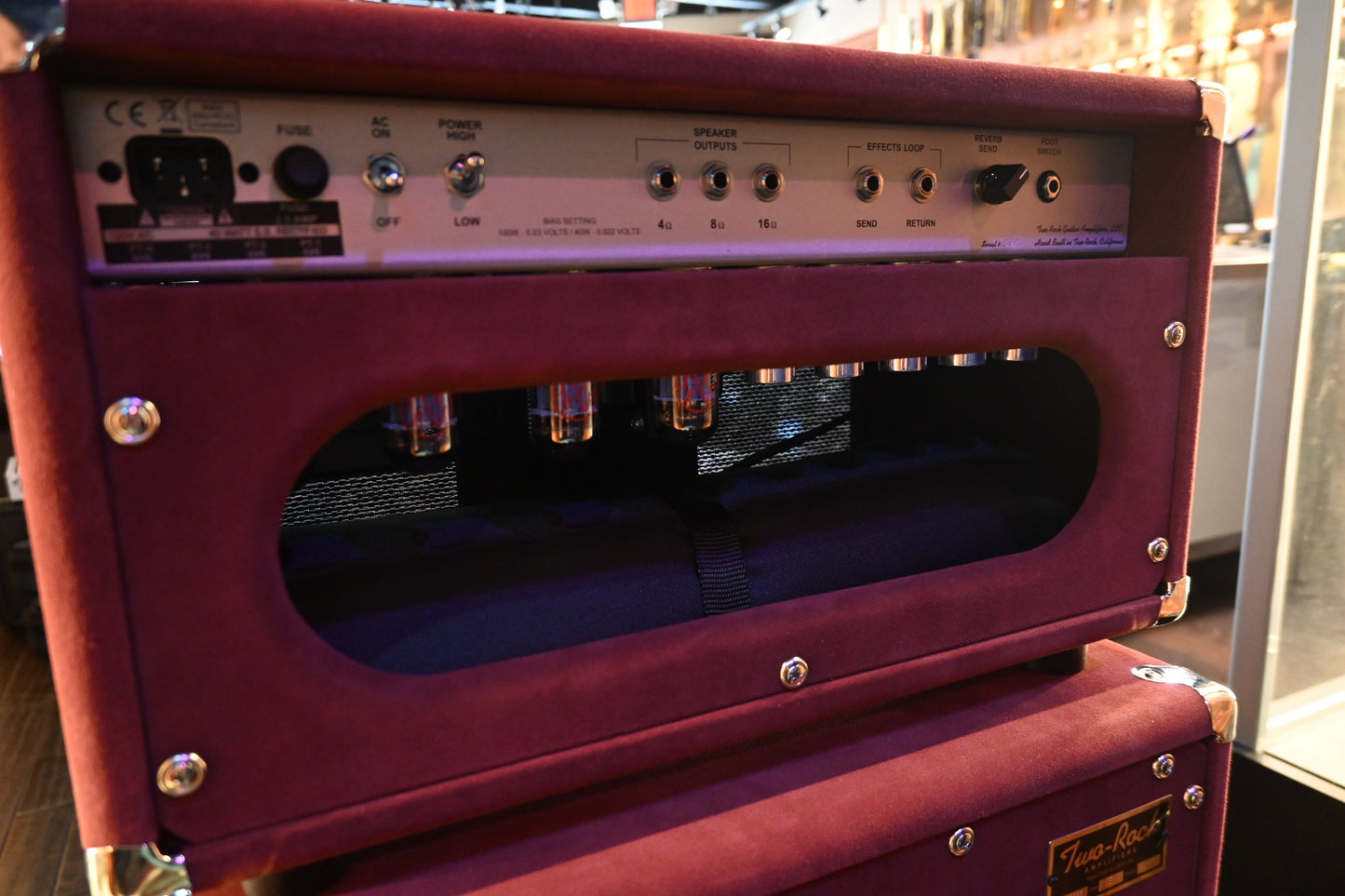 Two Rock Bloomfield Drive w/ Matching 2x12 Cabinet - Burgundy Suede Amplifier #892