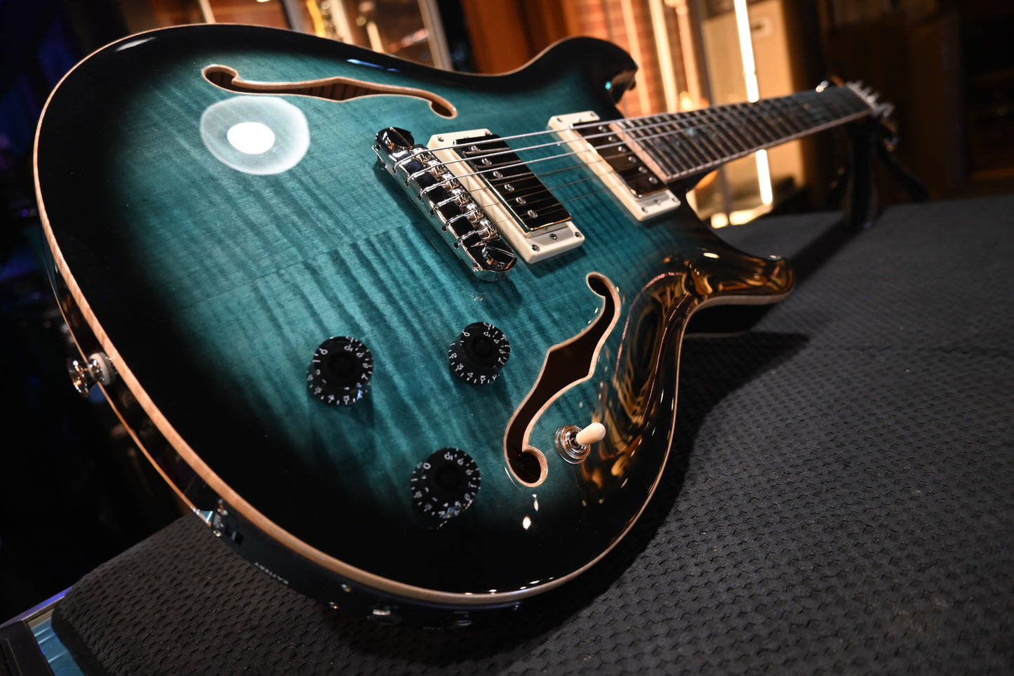 PRS SE Hollowbody II Piezo - Peacock Blue Guitar #2459