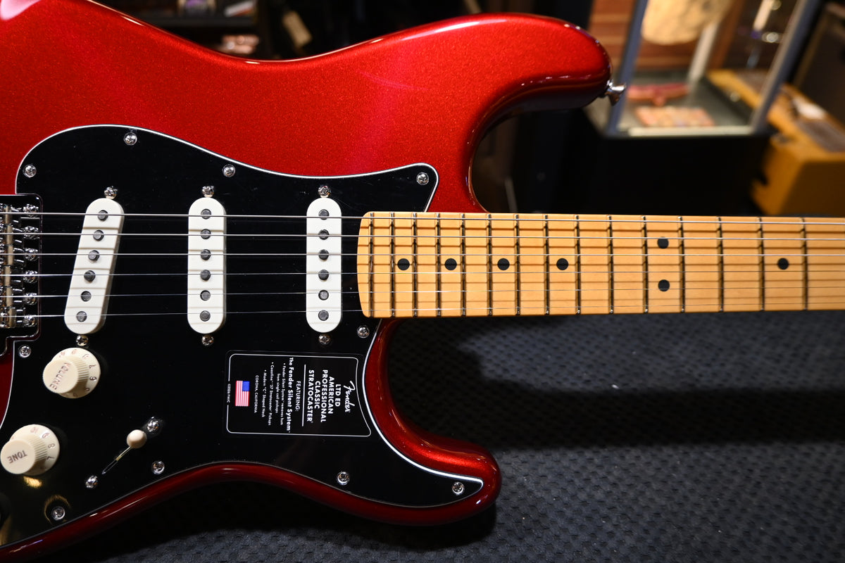 Fender Limited Edition American Professional Classic Stratocaster w/ Silent System - Candy Apple Red Guitar #4487