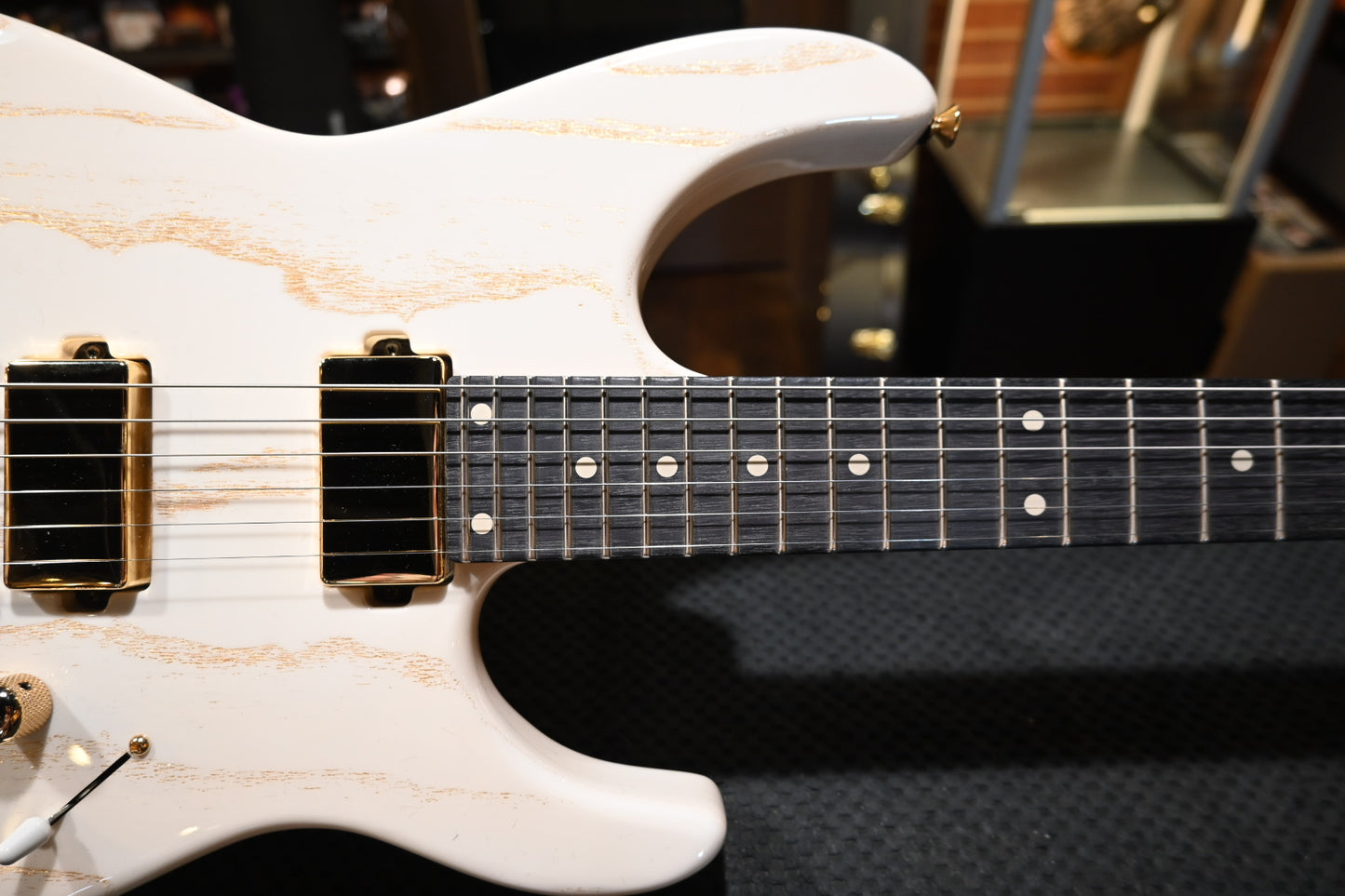 Tom Anderson Angel Player - White with Gold Doghair Guitar #926P