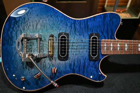 Powers Electric A-Type Select Quilt Maple PF42 CamTail - Aegean Burst Guitar #B556
