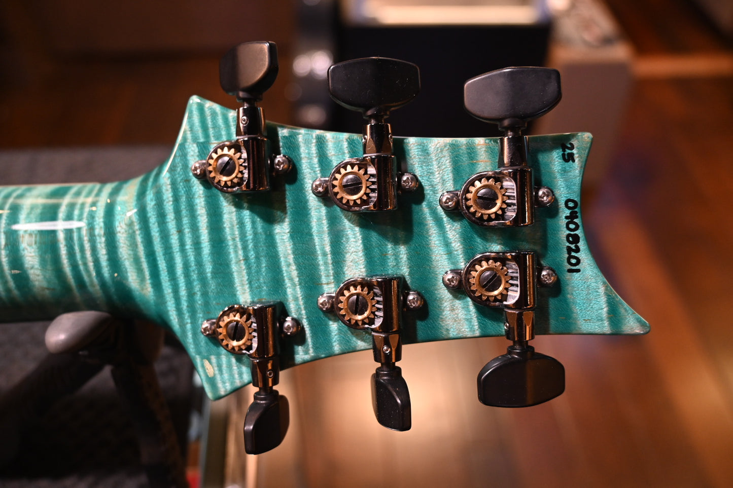 PRS Wood Library McCarty 594 Semi-Hollow Danville Music 35th Anniversary Artist Top - Bahamian Blue Guitar #8201 - Danville Music