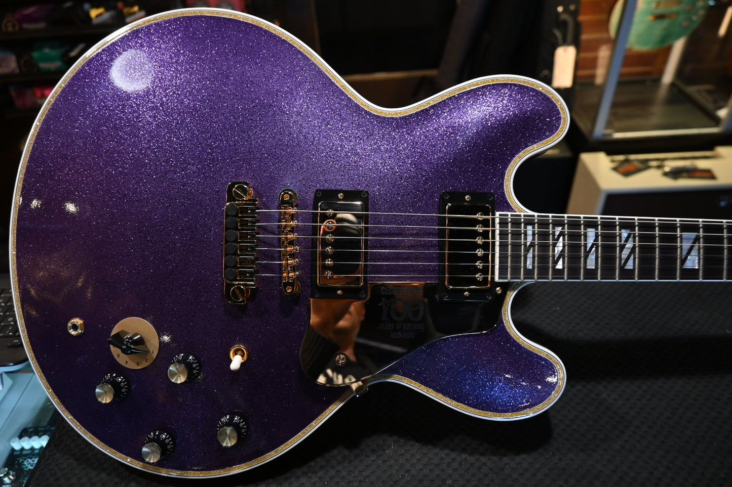 Gibson Custom Shop B.B. King Lucille Legacy One-of-a-Kind - Purple Sparkle Guitar #2889 - Danville Music
