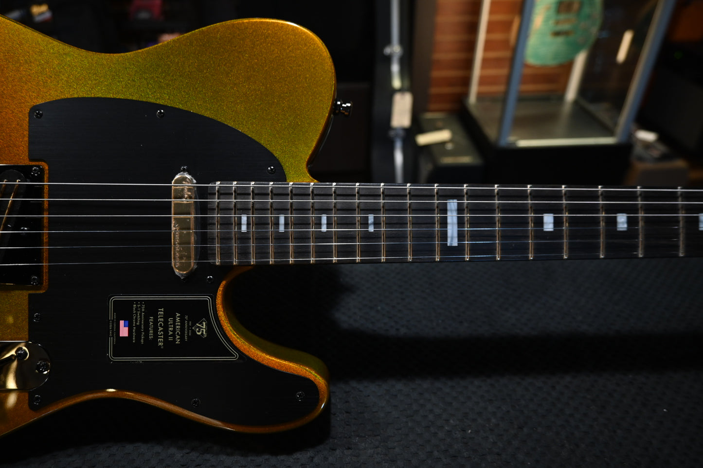 Fender 75th Anniversary American Ultra II Telecaster - Liquid Gold Guitar #6828 - Danville Music
