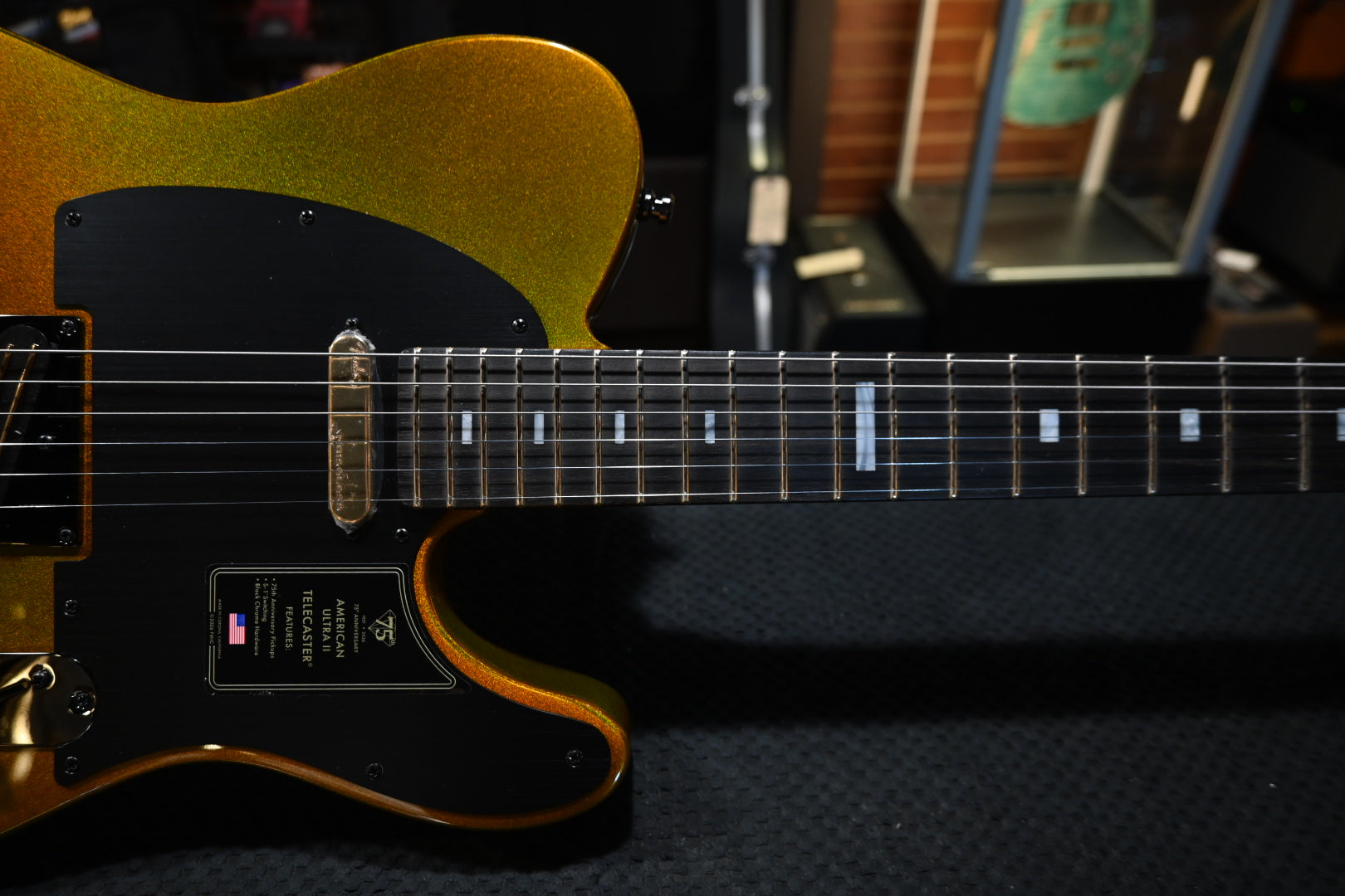 Fender 75th Anniversary American Ultra II Telecaster - Liquid Gold Guitar #6828 - Danville Music