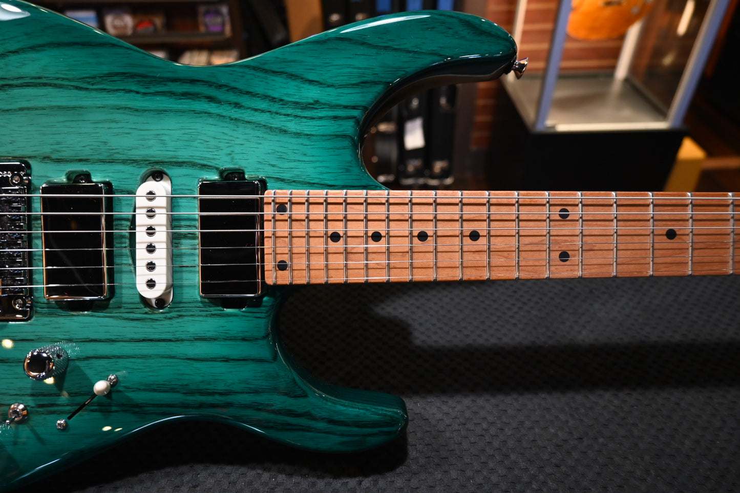 Tom Anderson Angel Player - Natural Teal Burst Dark Grain Guitar #324N