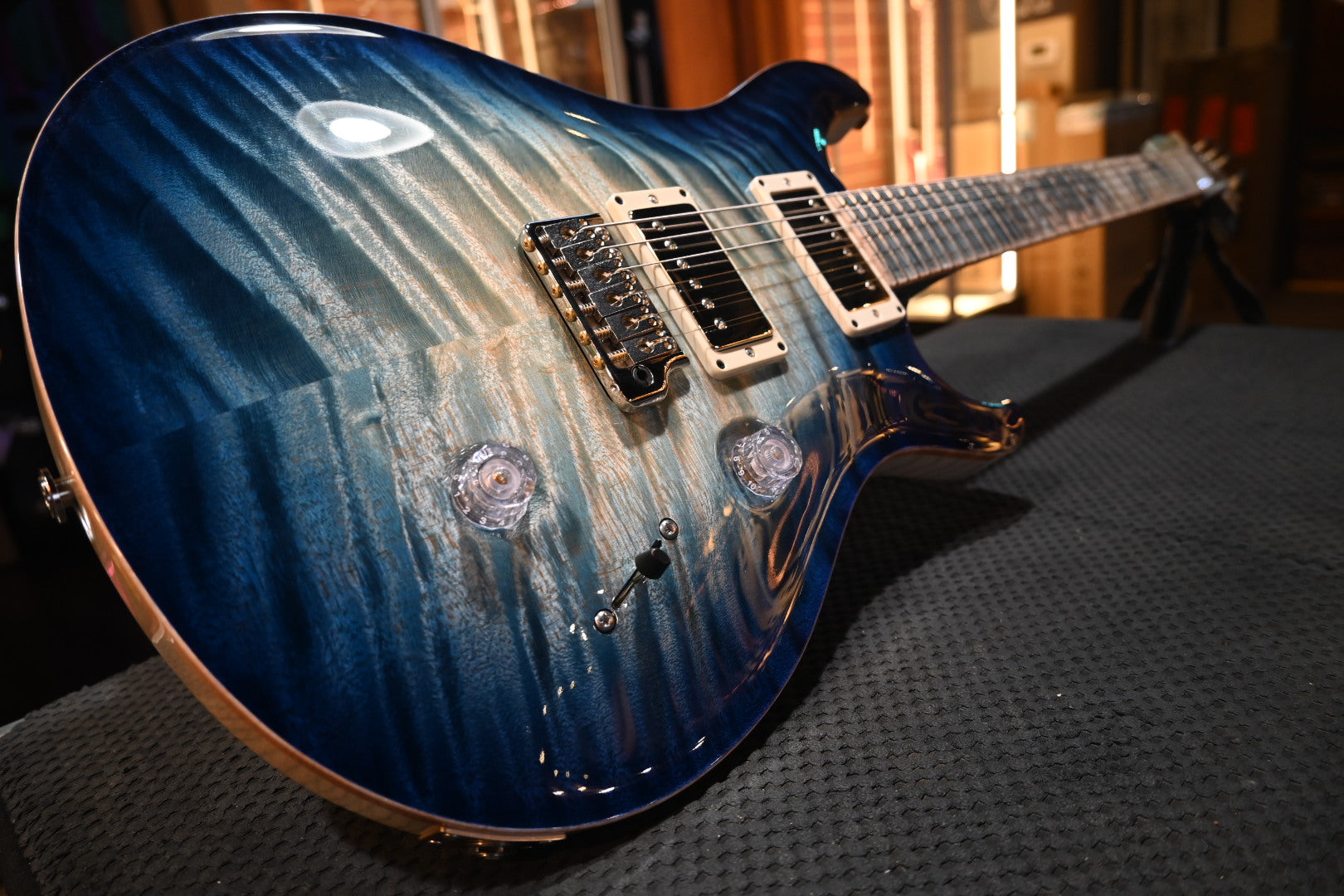 PRS Private Stock Custom 24 Walking Zombie 2022 - Ice Blue Glow Guitar #9011 PRE-OWNED - Danville Music