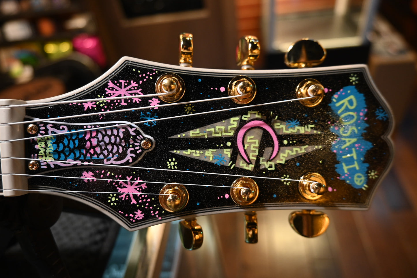 Epiphone Les Paul Custom Danville Music X Rosati “Unicorn Sparkle” Edition - Ebony Guitar #3353