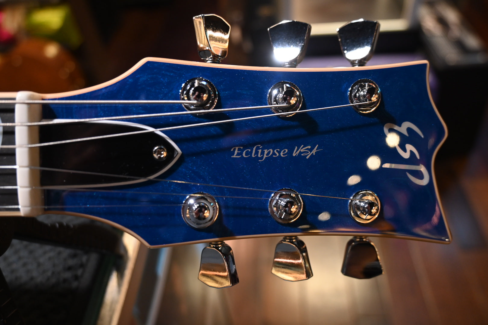 ESP Eclipse USA 2025 - Galaxy Blue Marble Guitar #5222 - Danville Music
