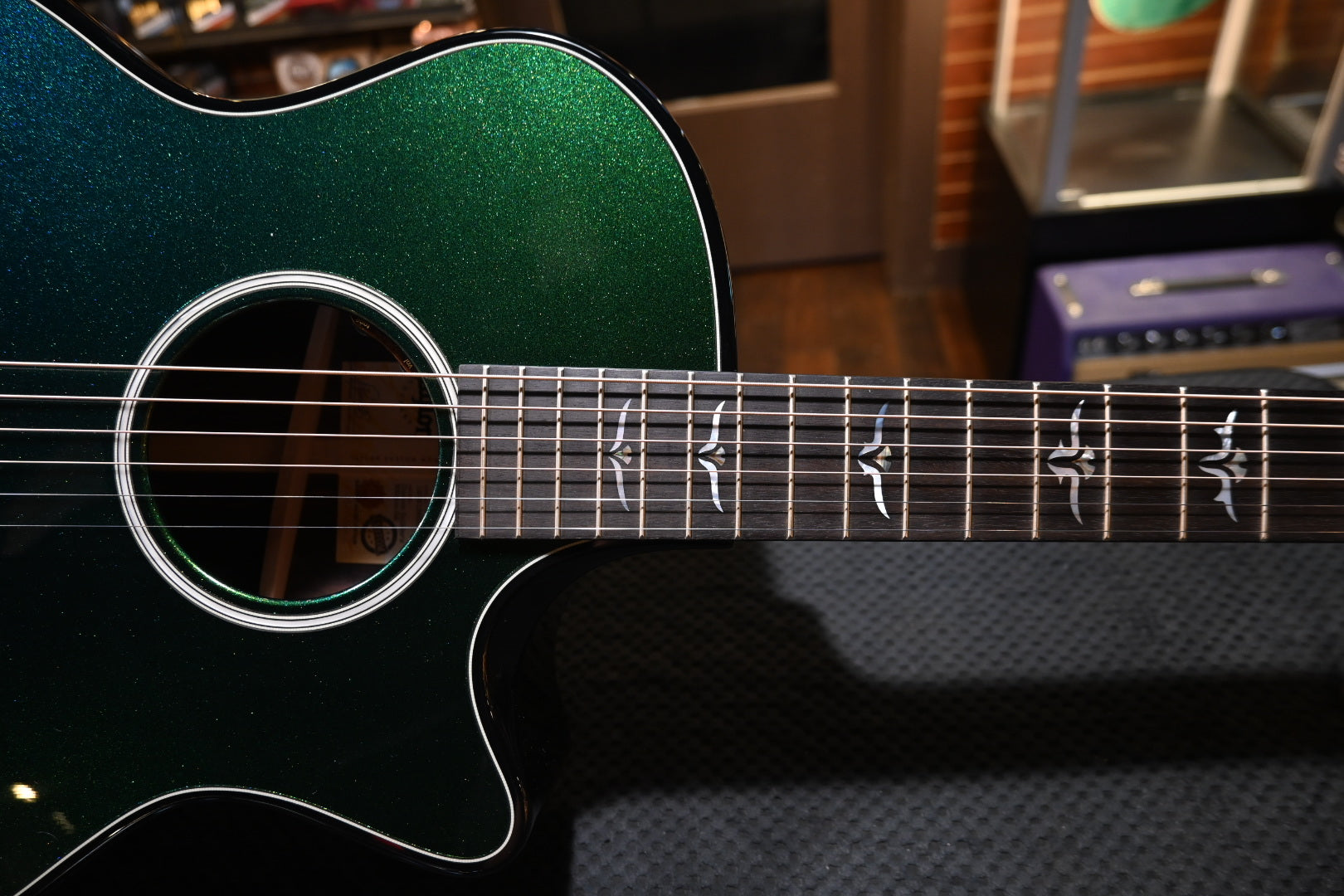 Taylor Custom GA Builder’s Edition Torrefied Spruce/Rosewood - Chroma Algae Guitar #5082 - Danville Music