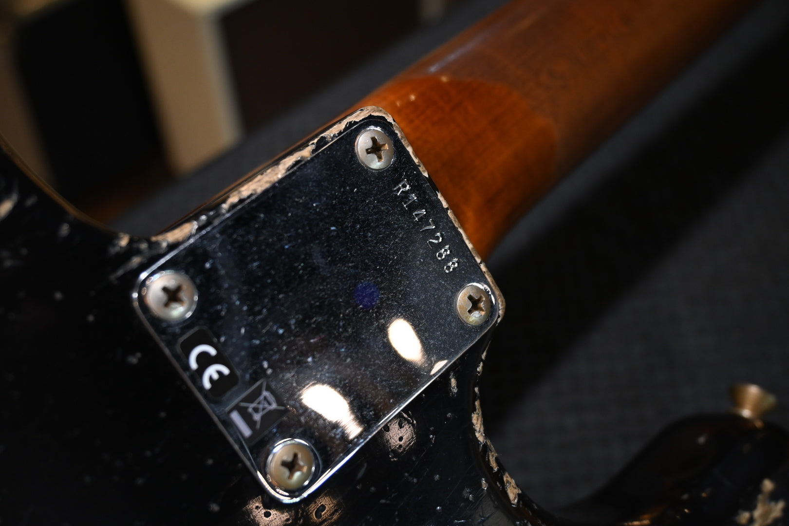 Fender Custom Shop 1965 Stratocaster Super Heavy Relic - Aged Black Guitar #7288 - Danville Music