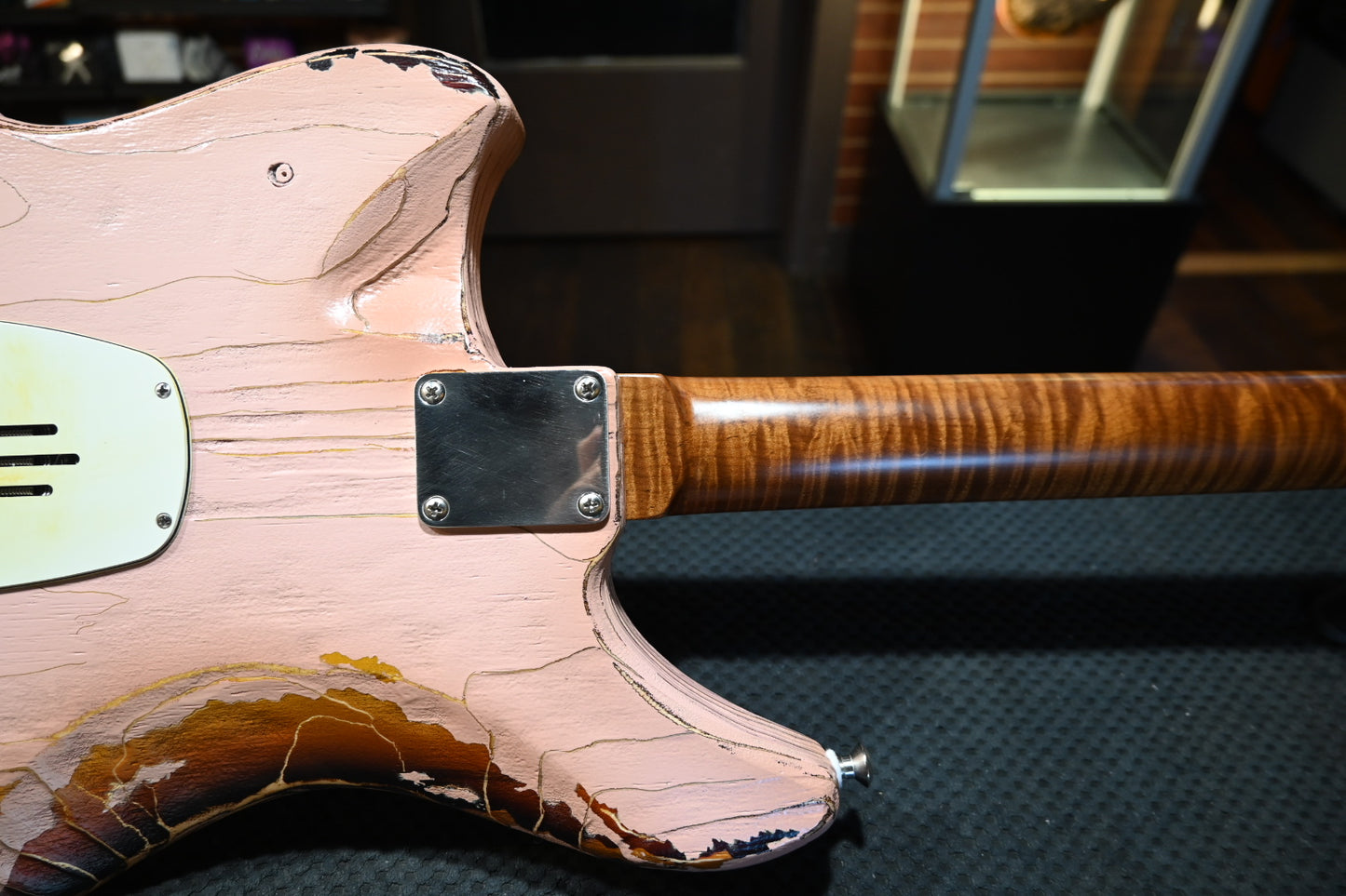 Kauer Electronliner 2026 - Weathered Shell Pink over 3-Tone Sunburst Guitar #157