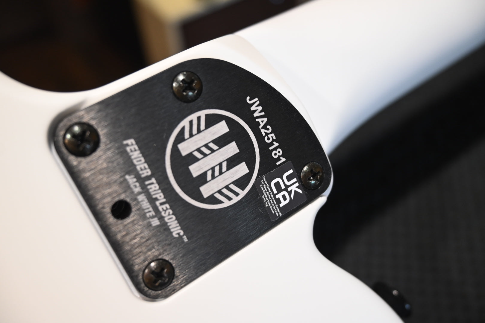 Fender Jack Whit Signature Triplesonic - Arctic White Guitar - Danville Music