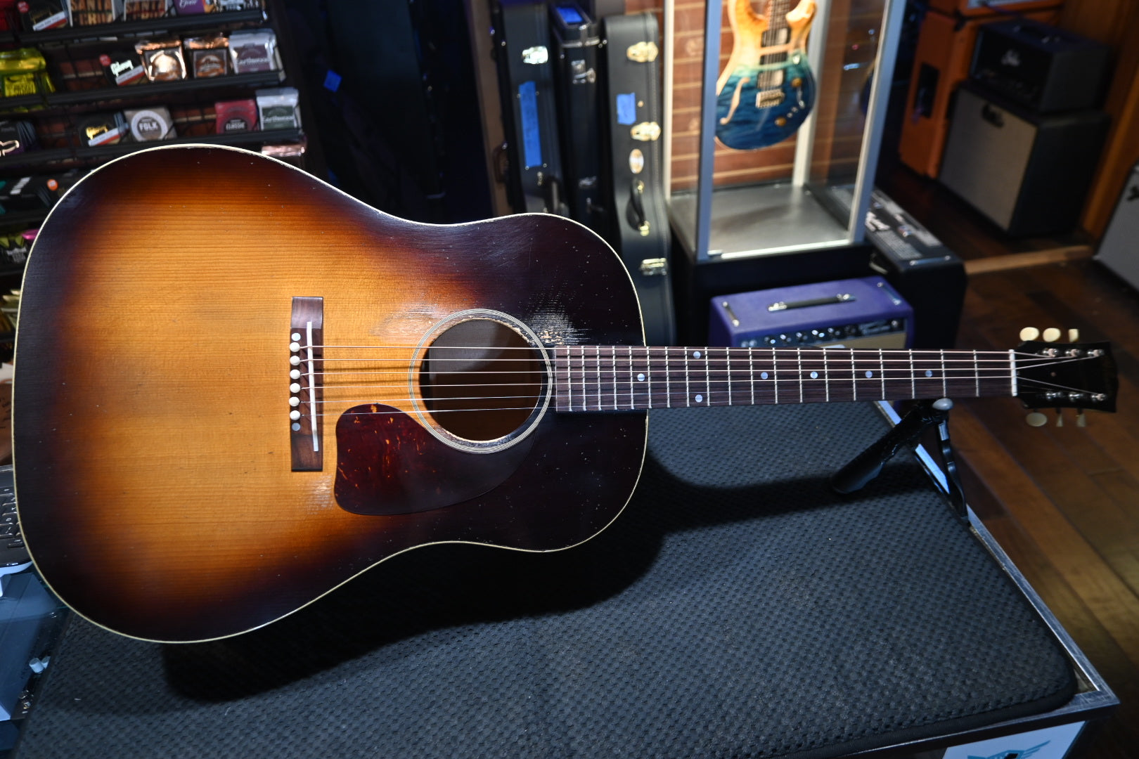 Gibson Custom Shop 1942 Banner J-45 Heavy Aged - Vintage Sunburst Guitar #5016 - Danville Music