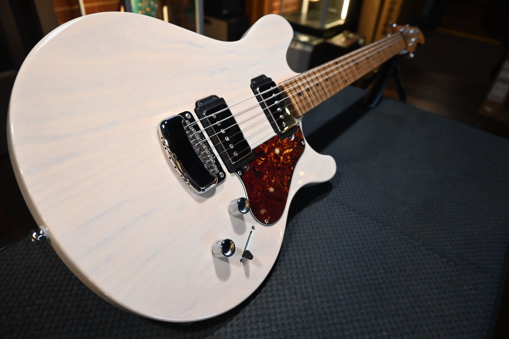 Music Man Valentine - Trans Buttermilk Guitar #3966 USED - Danville Music