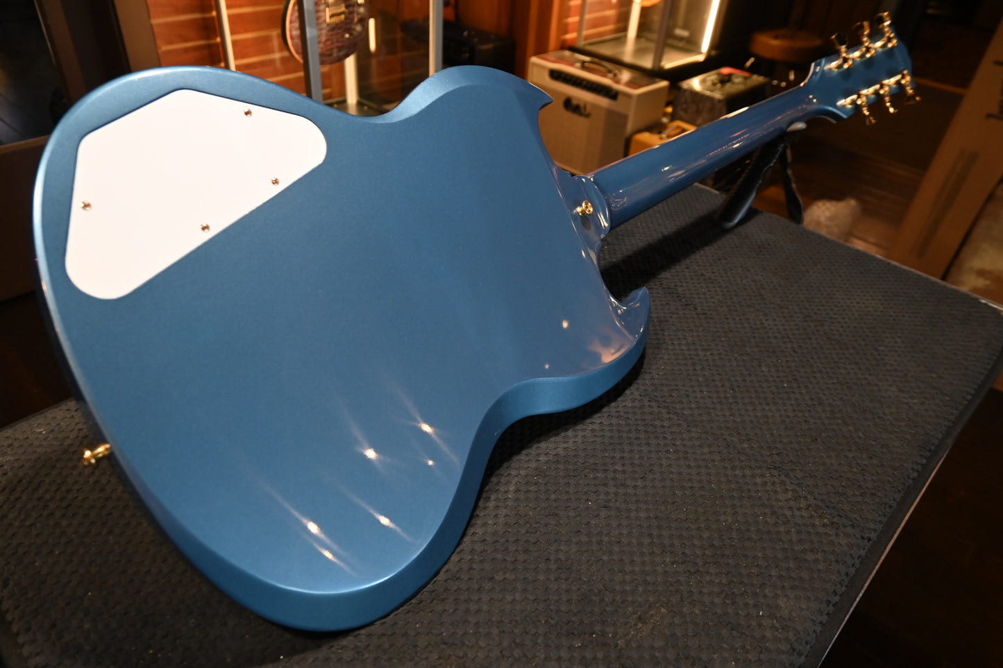 Gibson Custom Shop 1963 Les Paul SG Custom 3-Pickup Bigsby VOS “Hendrix” PSL - Pelham Blue Guitar #0573