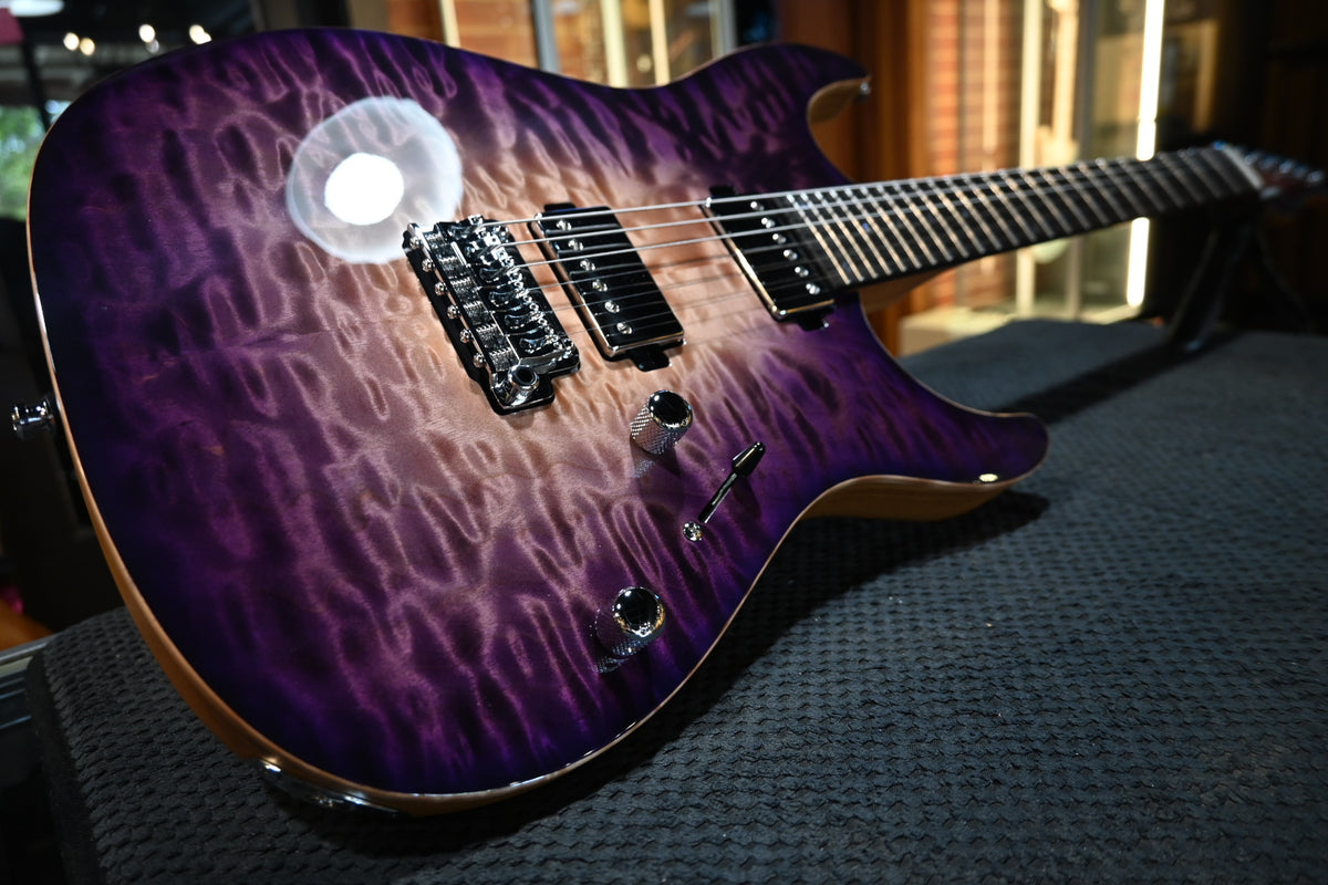 Mayones Aquila Elite V24 S 6 4A Quilt - Purple Iris Guitar #2722