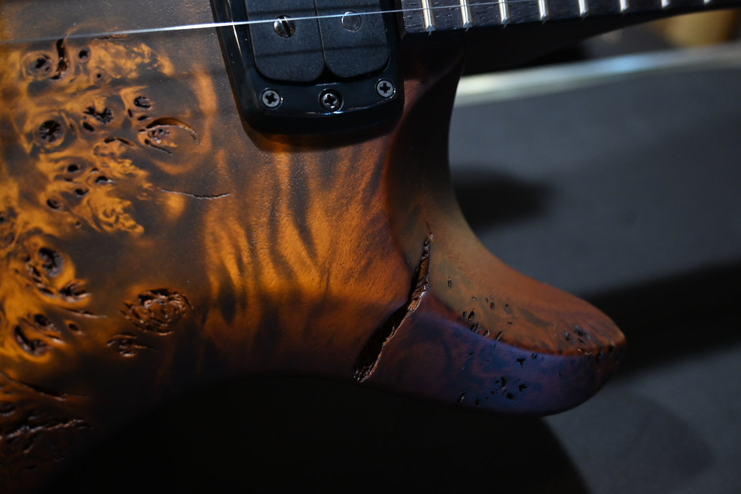 PRS Wood Library S2 Custom 24-08 Poplar Burl Limited Edition - Black Gold Burst Guitar #8783