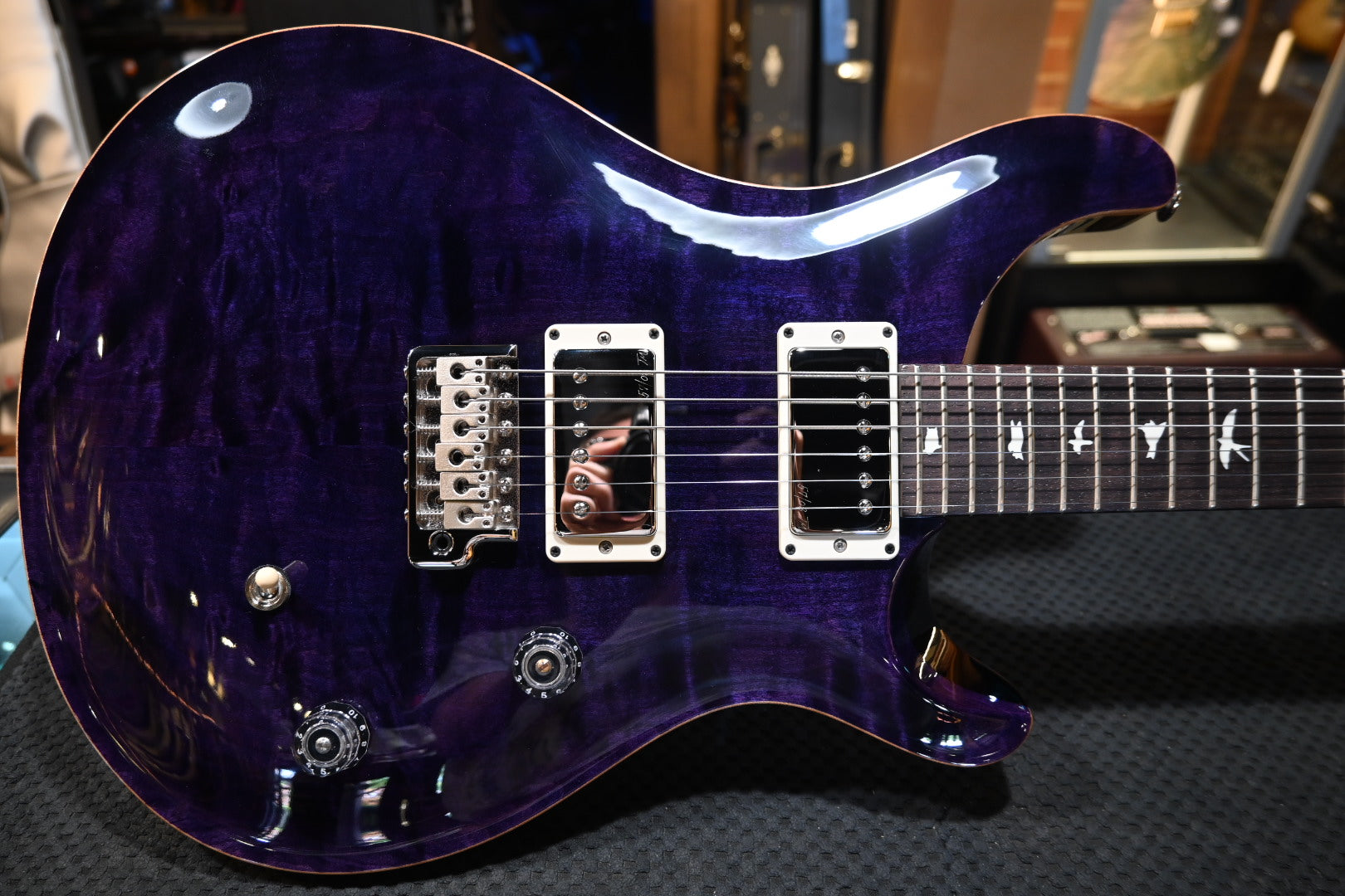 PRS Wood Library CE 24 Quilt - Purple Guitar #9873 - Danville Music