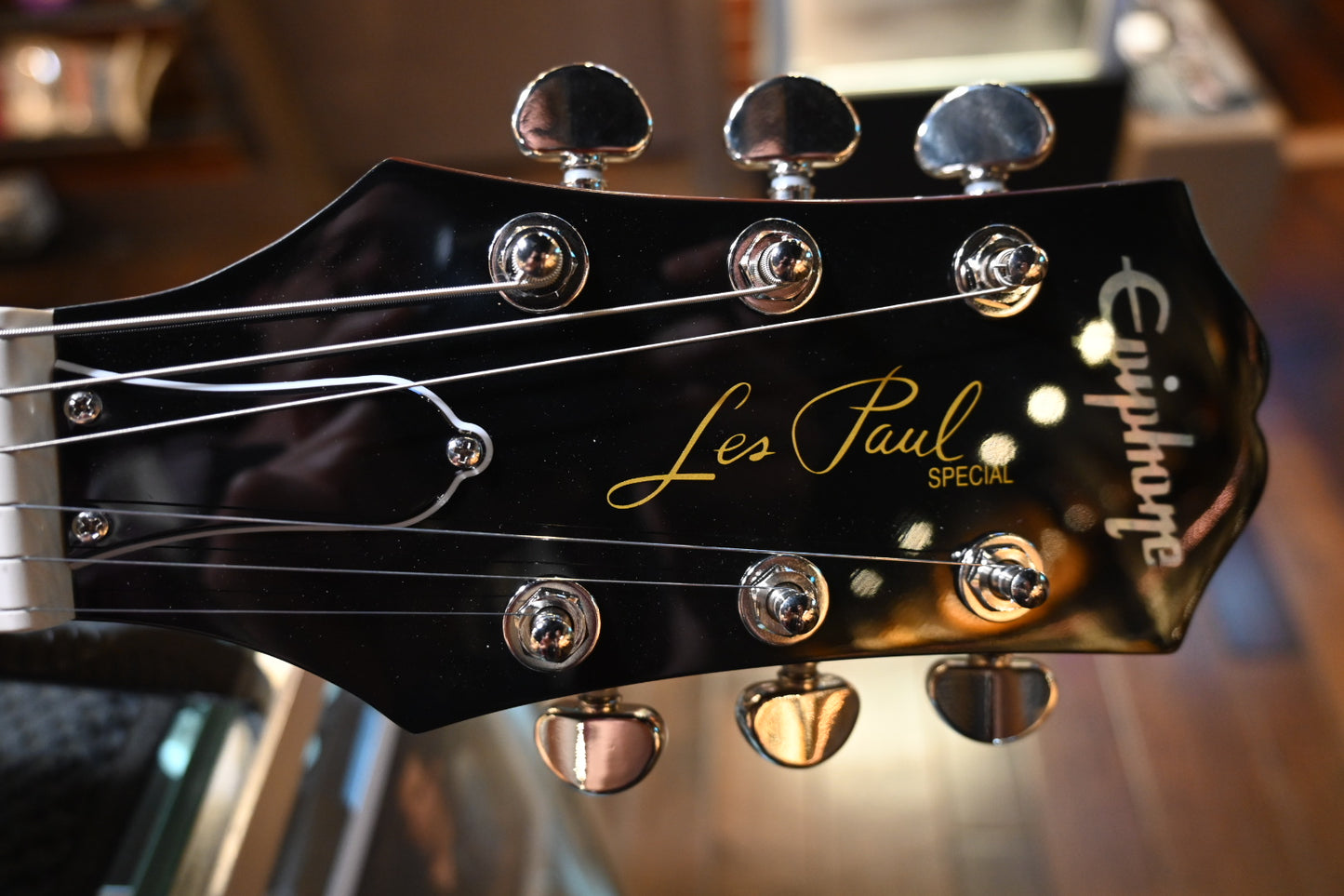 Epiphone Les Paul Special Double Cut Figured - Bourbon Burst Guitar #7586 - Danville Music