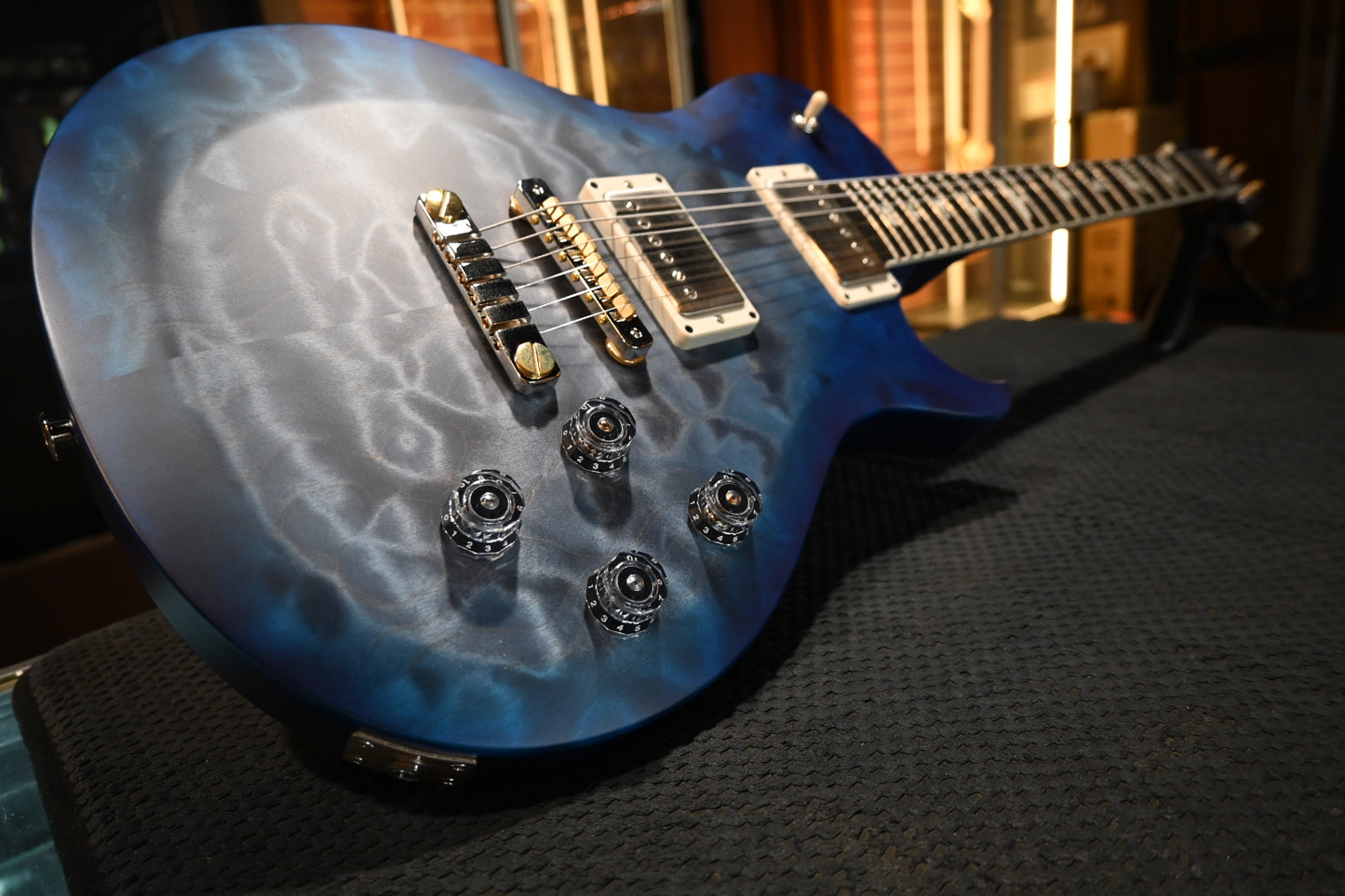 PRS Wood Library S2 McCarty SC 594 Single-Cut - Faded Grey Blue Burst Satin Guitar #8899