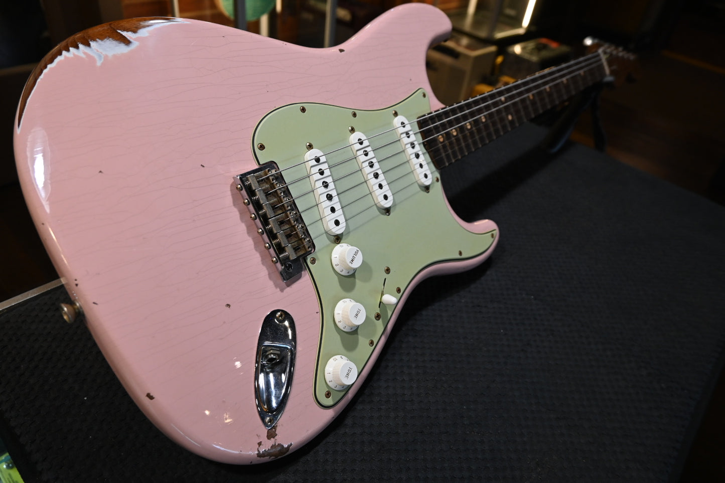 Fender Custom Shop 1963 Stratocaster Roasted Ash Relic - Shell Pink Guitar #8949 - Danville Music