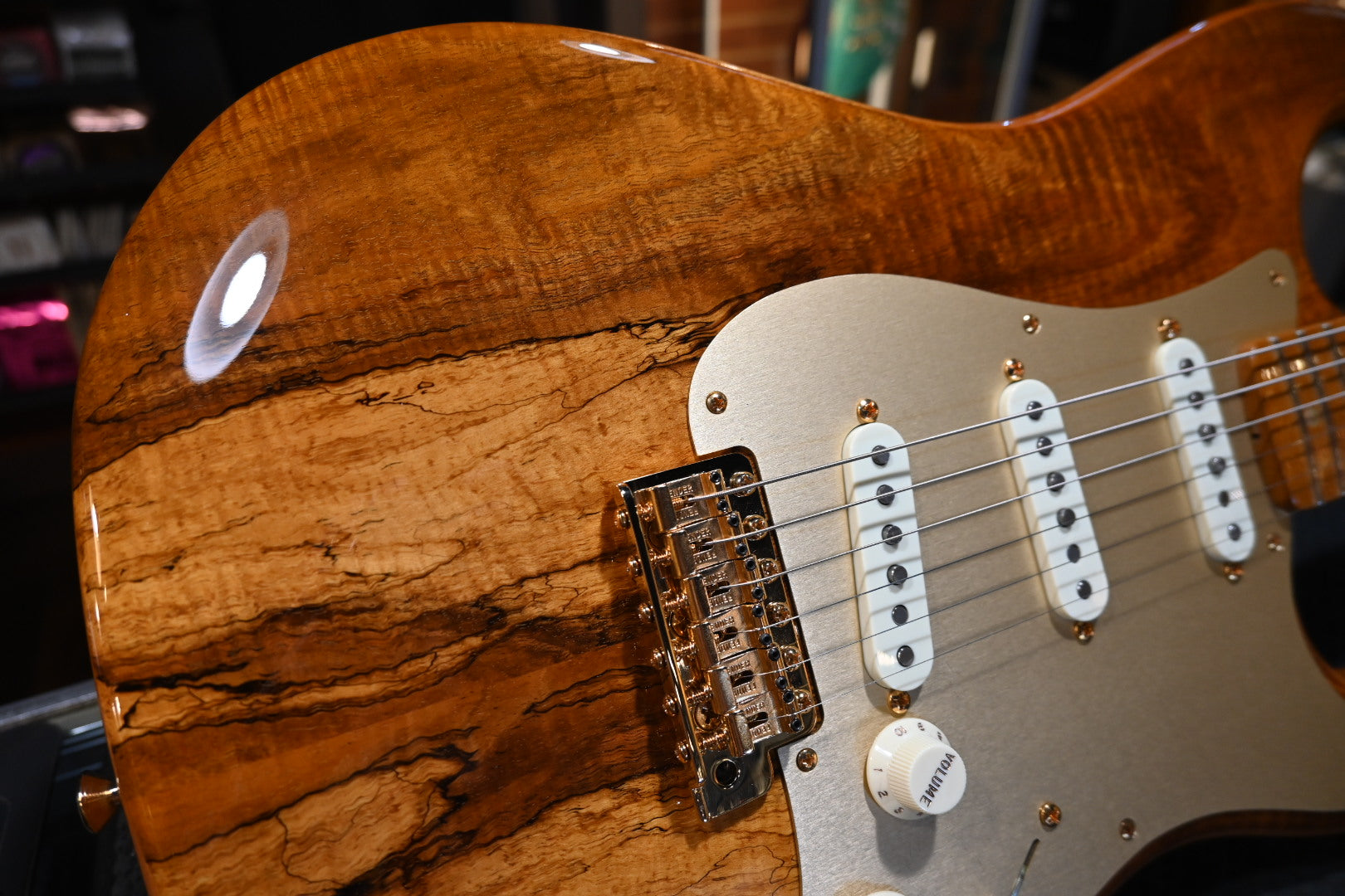Fender Artisan Stratocaster Figured Koa 2017 - Natural Guitar #1418 - Danville Music