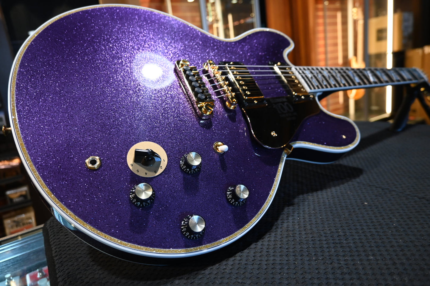 Gibson Custom Shop B.B. King Lucille Legacy One-of-a-Kind - Purple Sparkle Guitar #2889 - Danville Music