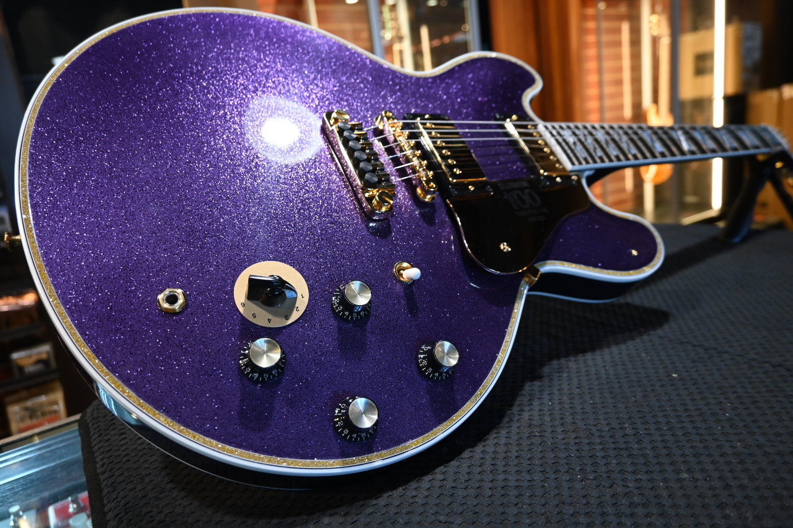 Gibson Custom Shop B.B. King Lucille Legacy One-of-a-Kind - Purple Sparkle Guitar #2889 - Danville Music