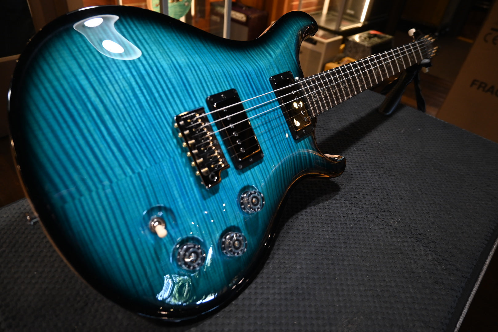 PRS Wood Library DGT 10-Top - Carroll Blue Smokeburst Guitar #2556 - Danville Music