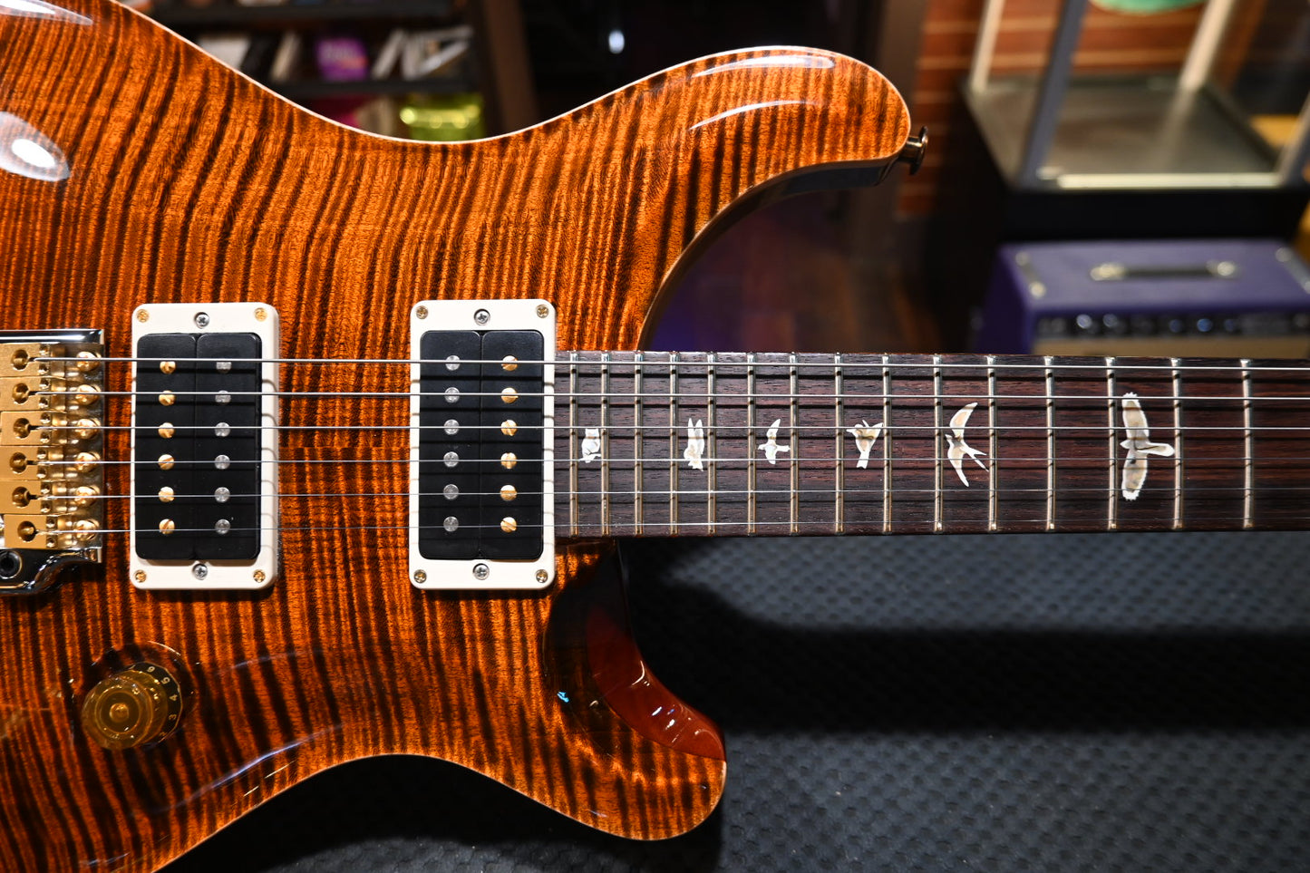 PRS Custom 24 10-Top 2024 - Orange Tiger Guitar #5946