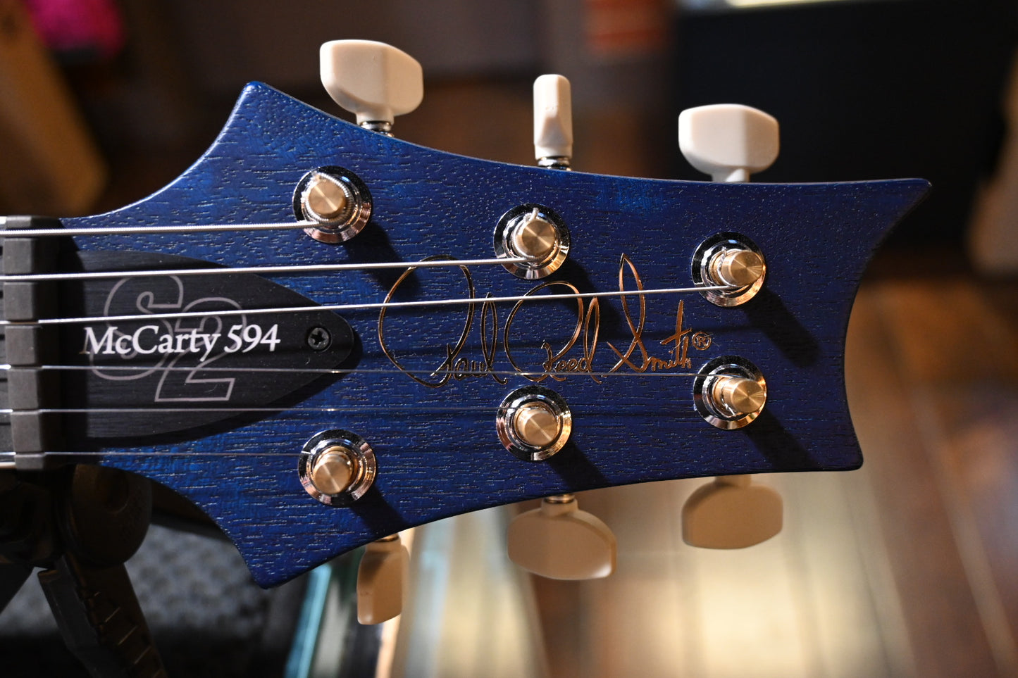 PRS Wood Library S2 McCarty SC 594 Single-Cut - Faded Grey Blue Burst Satin Guitar #8899