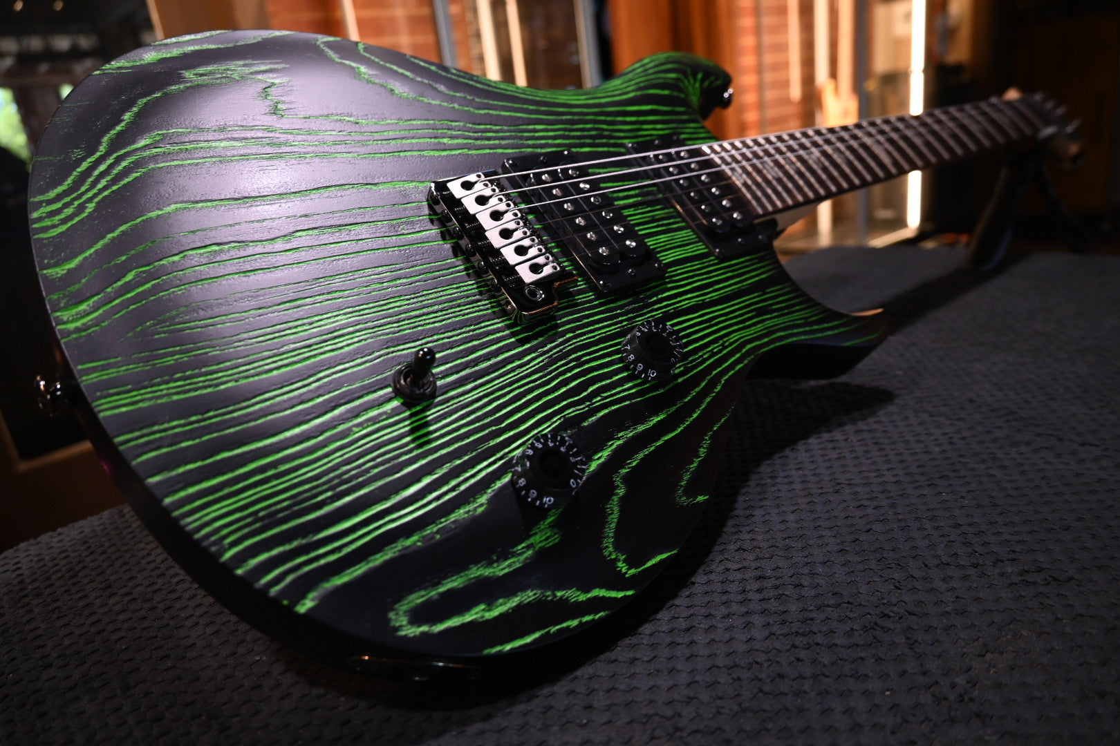 PRS SE Sandblasted CE 24 LTD - Sandblasted Green Guitar #9605  USED - Danville Music