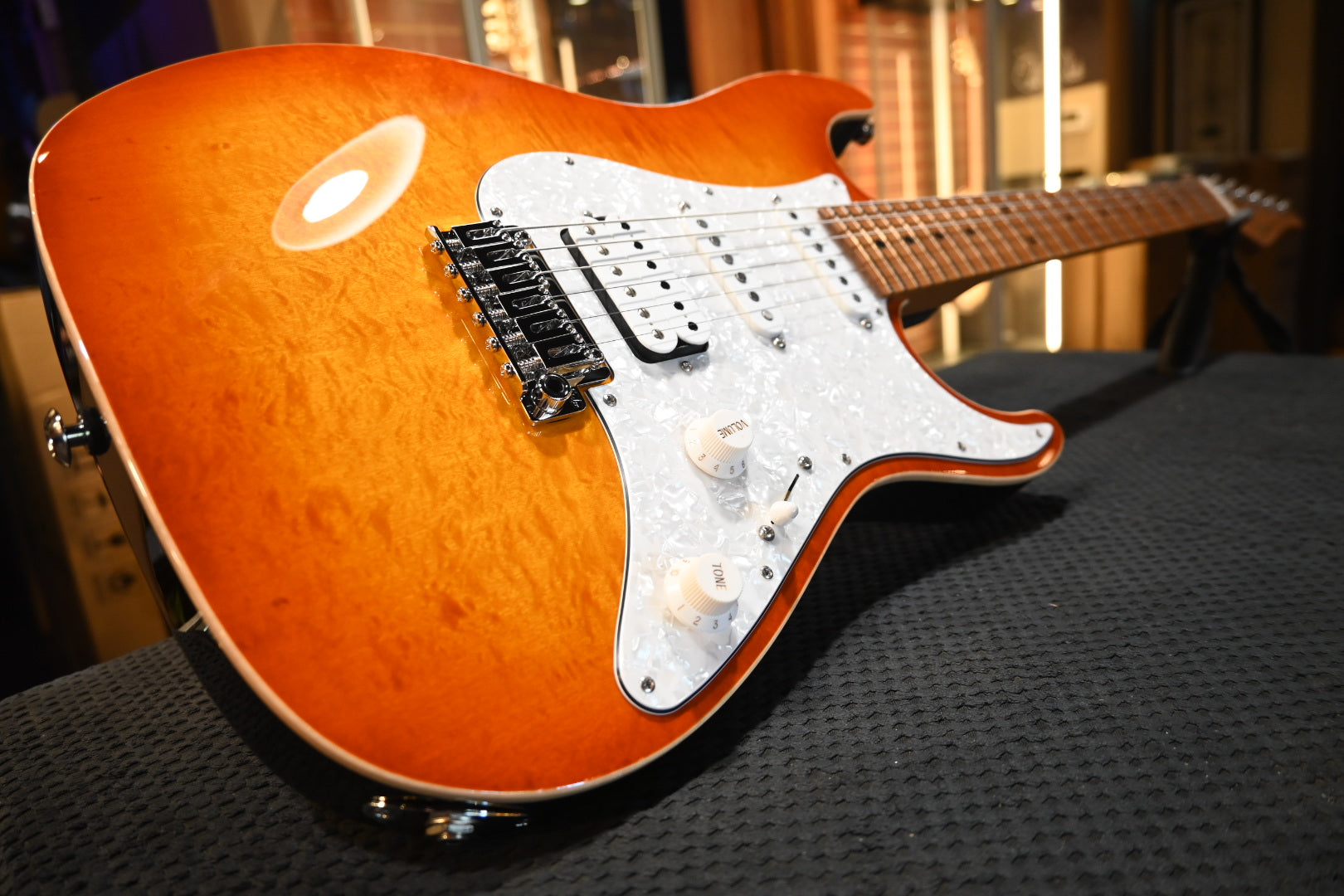 Suhr Standard Plus Roasted Maple - Trans Honey Amber Burst Guitar #0475 - Danville Music