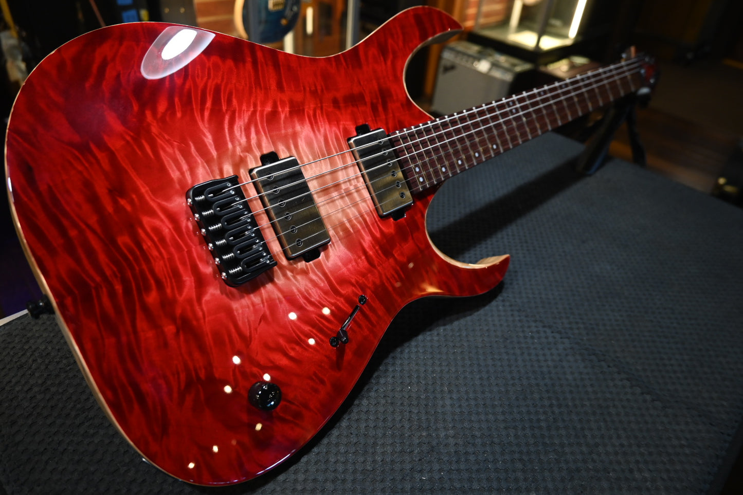 Mayones Duvell Elite 6 2024 - Trans Nature Fad Red Burst Out Guitar #6102