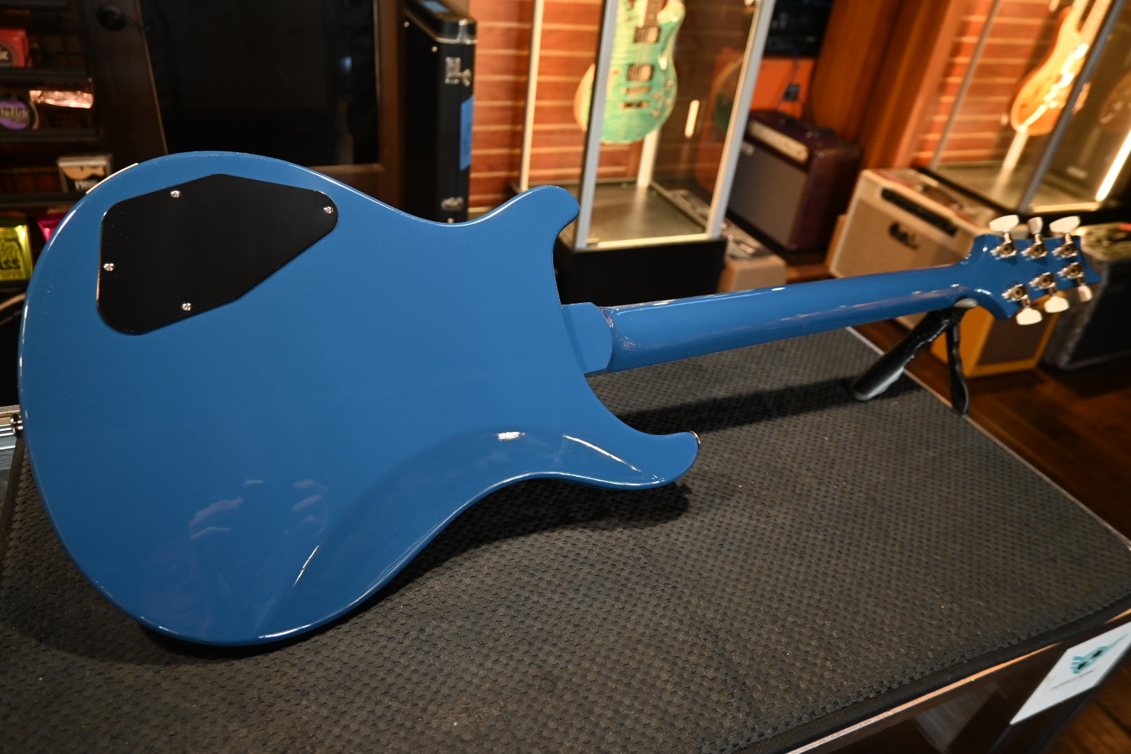 PRS Wood Library S2 McCarty 594 Thinline 85/15s and Ebony Board - Space Blue Guitar #5487 - Danville Music
