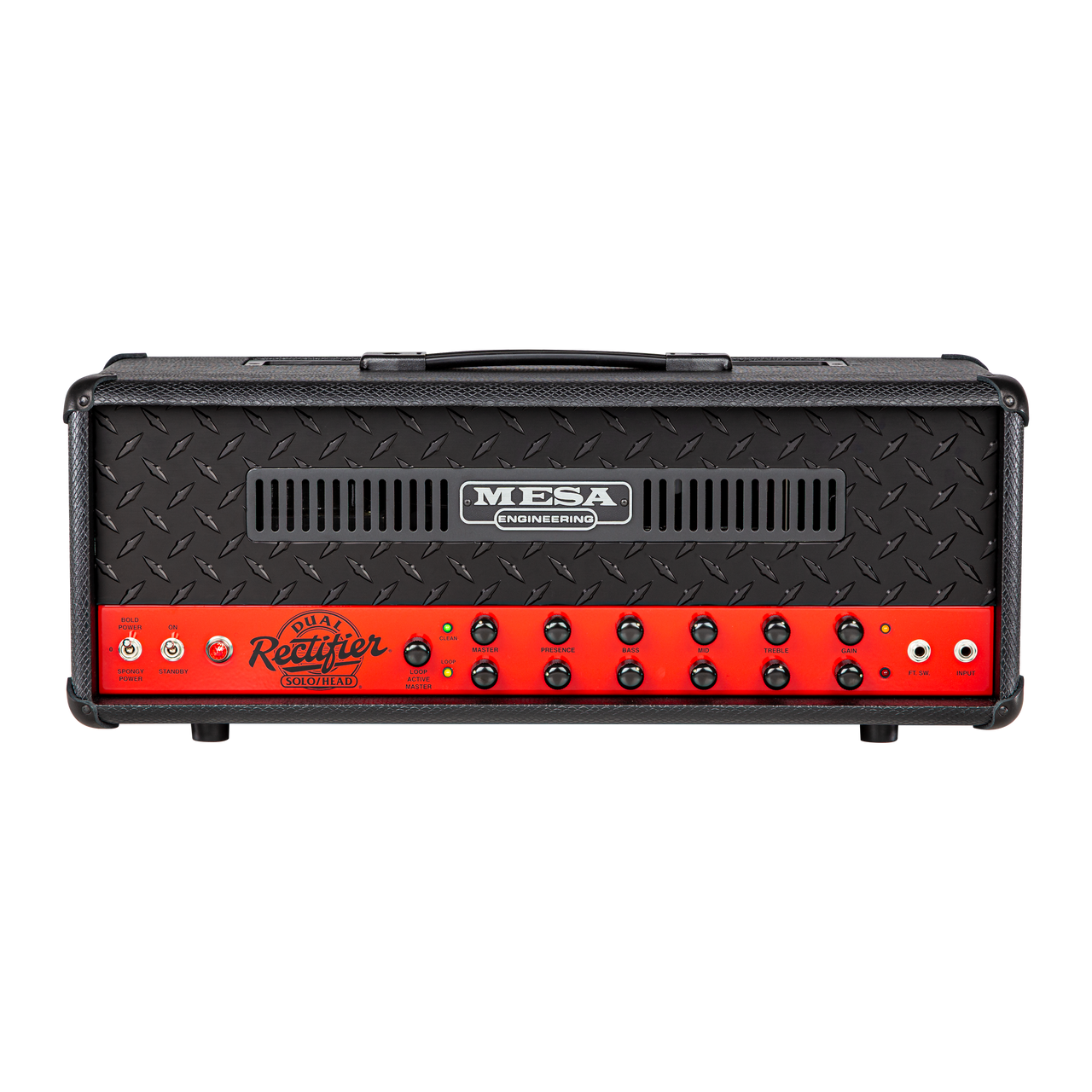 Mesa Boogie Mesa Boogie 90's Dual Rectifier Head - Black Snakeskin Vinyl w/ Red Chassis Amplifier #1944