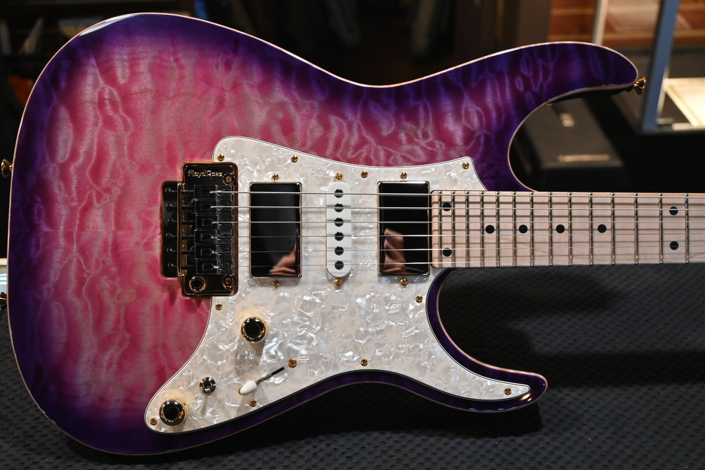 Tom Anderson Guardian Angel - Natural Pink to Purple Burst Guitar #723A - Danville Music