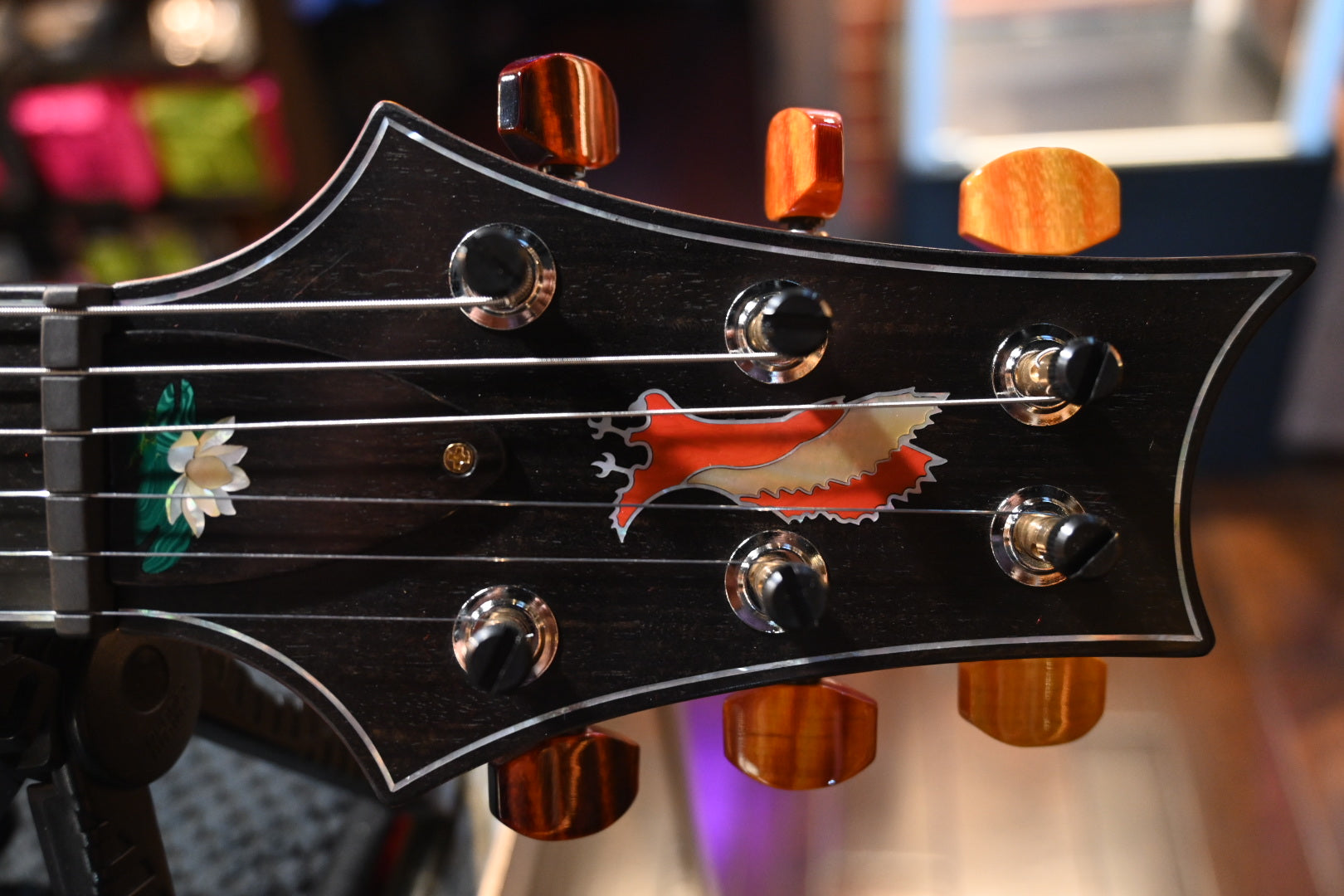 PRS Private Stock Hollowbody II Piezo Koi Inlay - Electric Tiger Glow Guitar #10501 - Danville Music