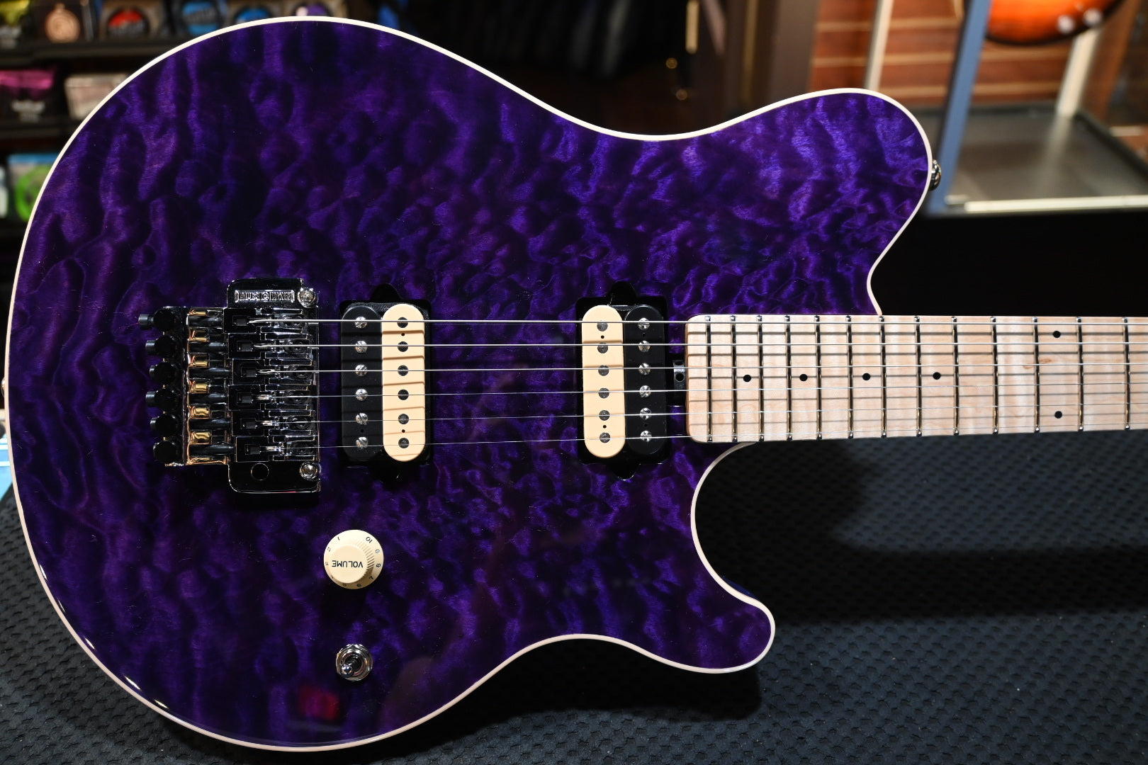 Music Man BFR Axis - Purple Nitro Guitar #6424 - Danville Music