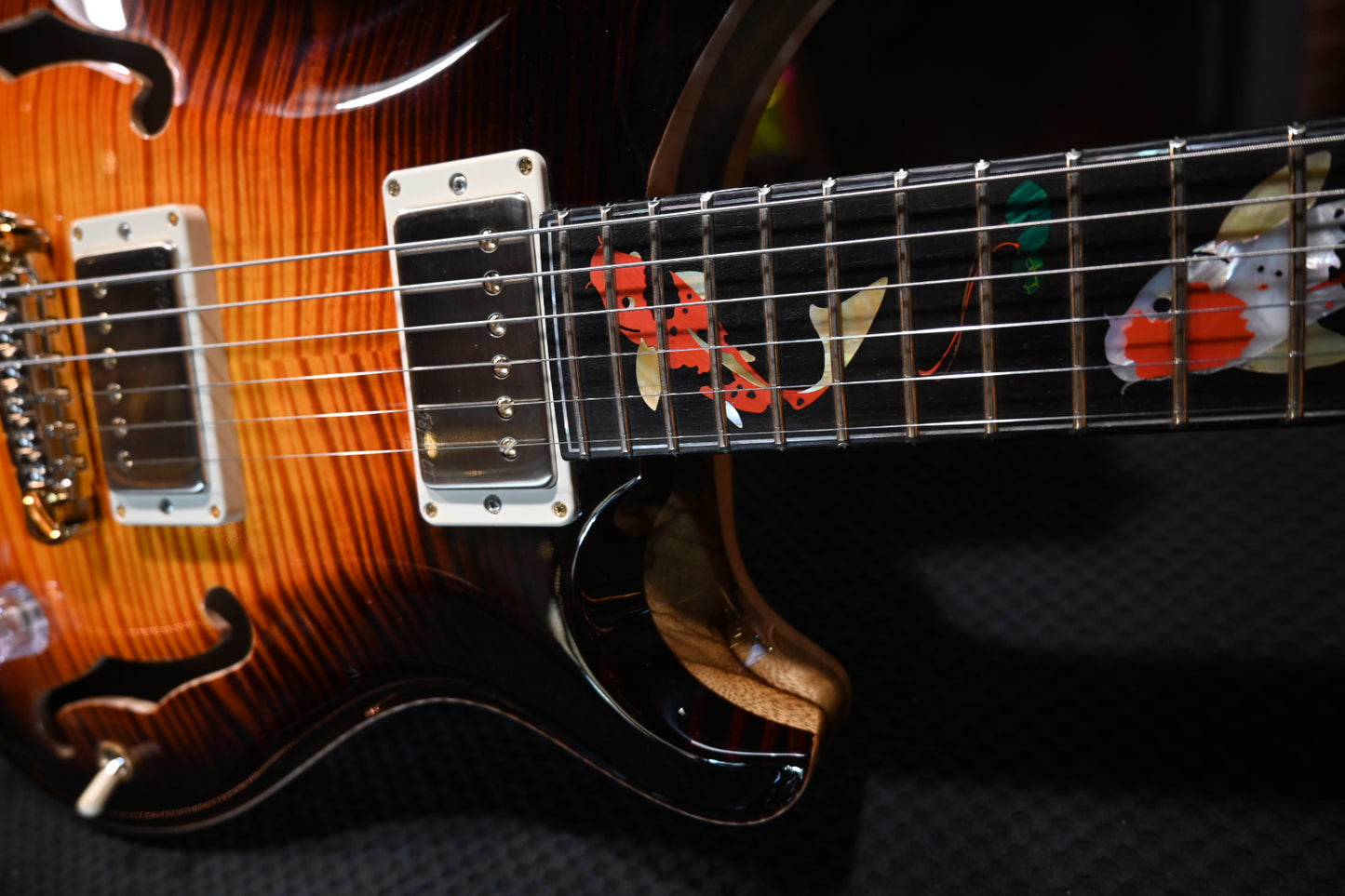 PRS Private Stock Hollowbody II Piezo Koi Inlay - Electric Tiger Glow Guitar #10501 - Danville Music