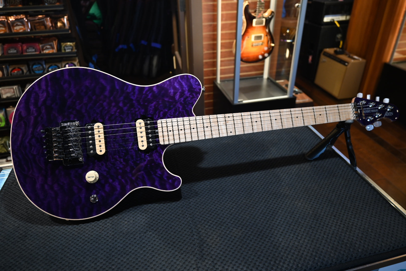 Music Man BFR Axis - Purple Nitro Guitar #6424 - Danville Music
