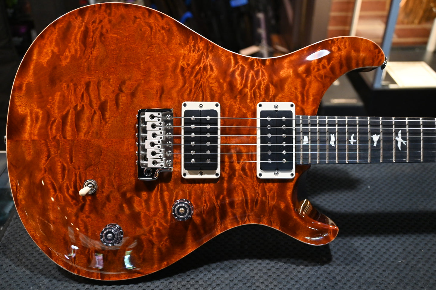 PRS Wood Library CE 24 Quilt - Tortoise Shell Guitar #8384 - Danville Music