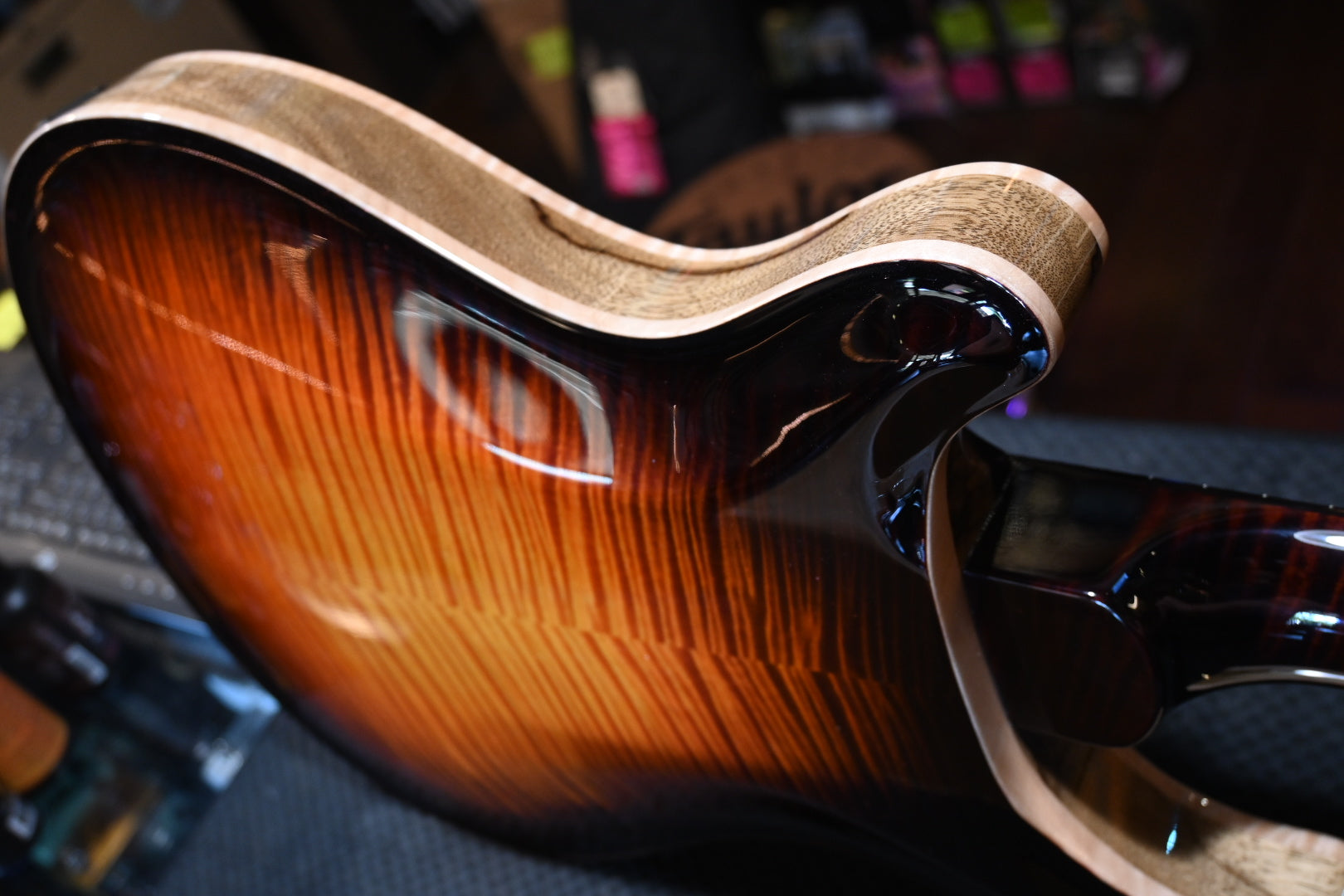 PRS Private Stock Hollowbody II Piezo Koi Inlay - Electric Tiger Glow Guitar #10501 - Danville Music