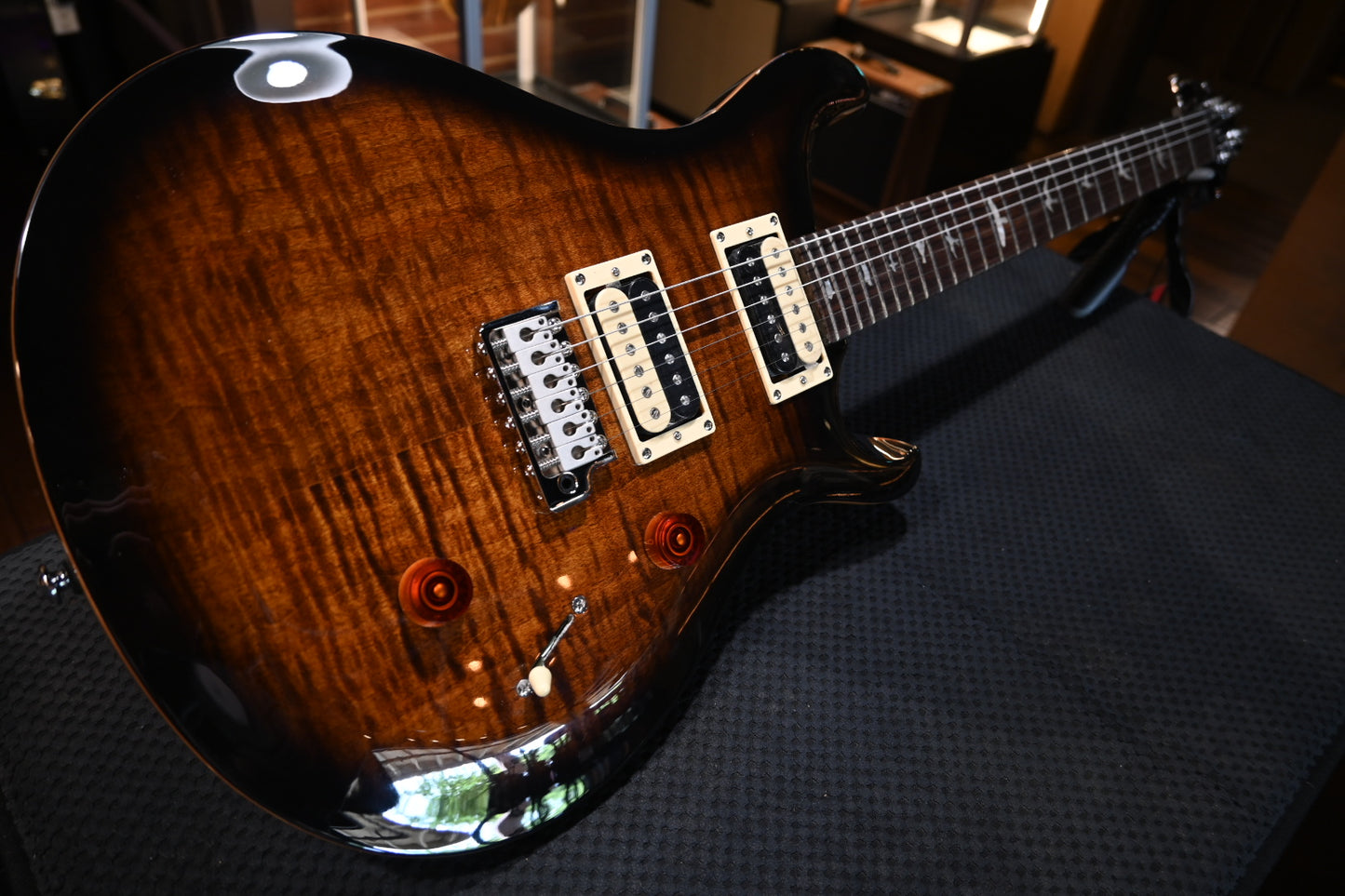 PRS SE Custom 24 - Black Gold Sunburst Guitar #9720 - Danville Music