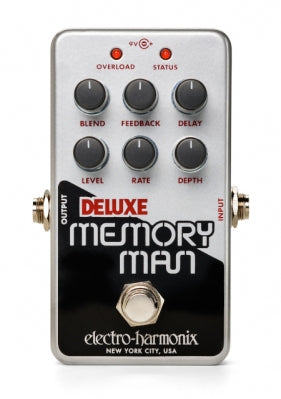 EHX Electro-Harmonix Nano Deluxe Memory Man Analog Delay/Chorus/Vibrato Effect Pedal - Danville Music