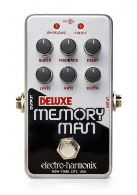 electro harmonix new pedals EHX Electro-Harmonix Nano Deluxe Memory Man Analog Delay/Chorus/Vibrato Effect Pedal Geh- und Radwege: Das Down and Dual adulto Color:Black | ChromaPop Photochromic Red Mirror