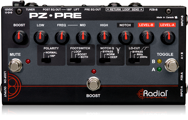 Radial Engineering Tonebone PZ-Pre Acoustic Direct Box Preamp ...